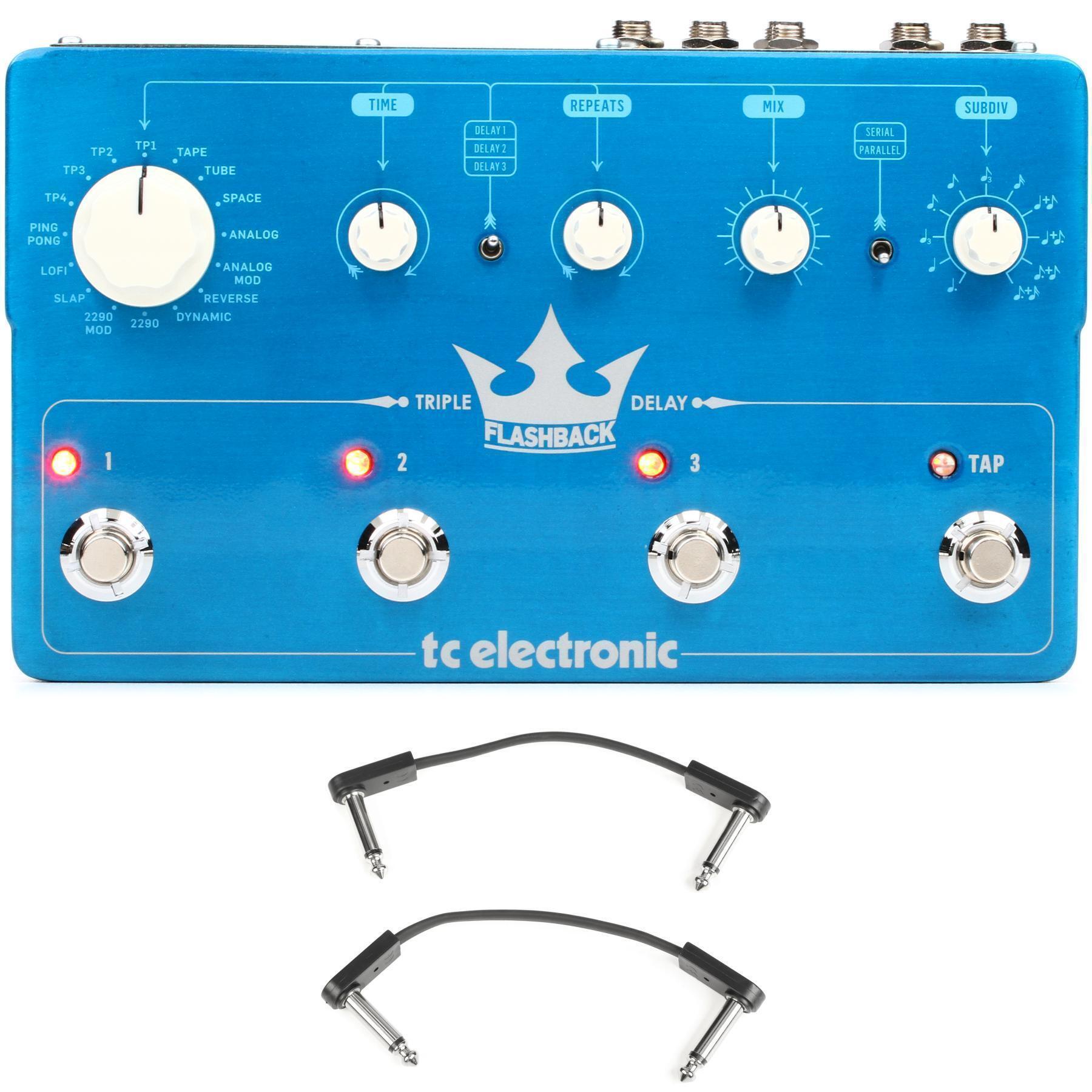 TC Electronic Flashback Triple Delay Pedal with EBS Patch Cables