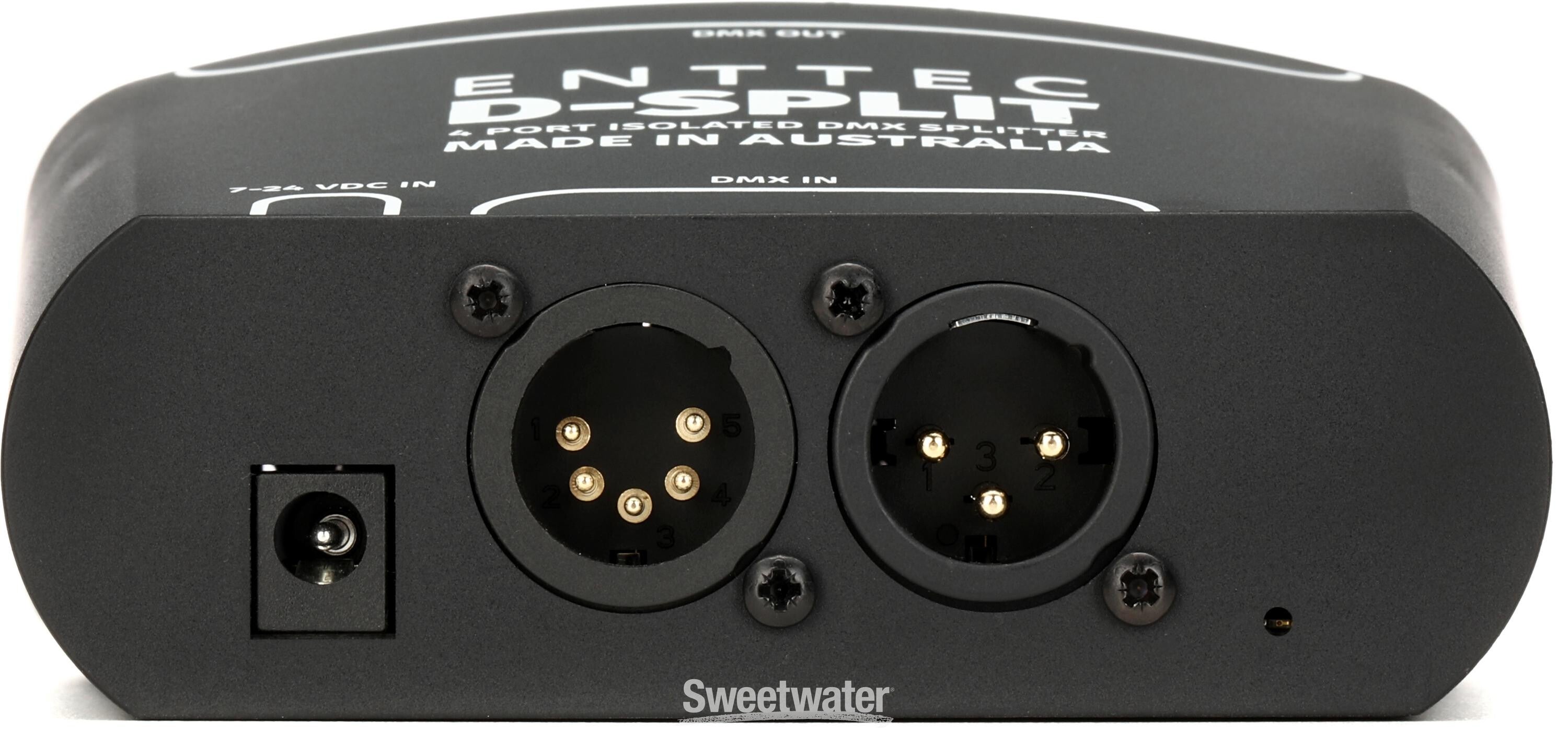 ENTTEC D-SPLIT 512-Ch DMX 5-pin Splitter/Isolator | Sweetwater