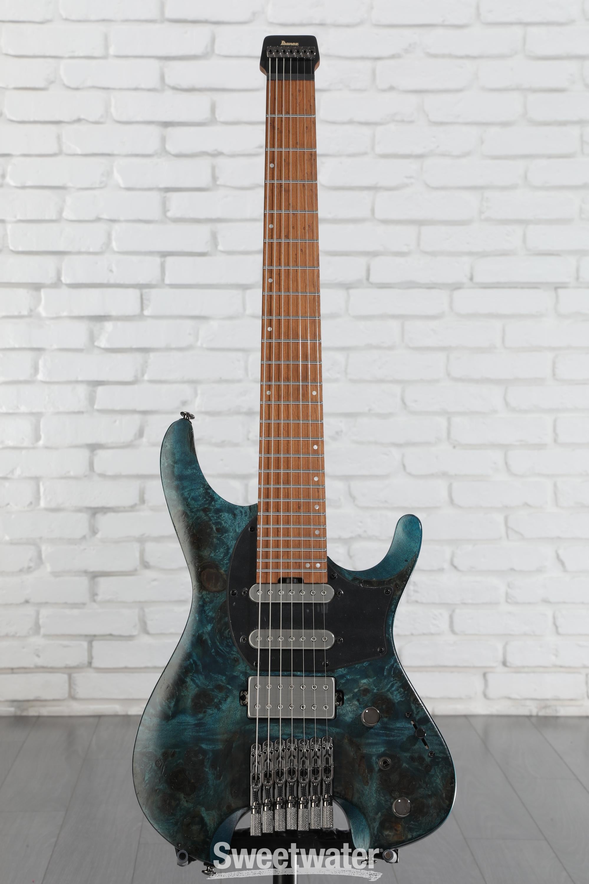 Ibanez Q547PB 7-string Electric Guitar - Cosmic Blue Low