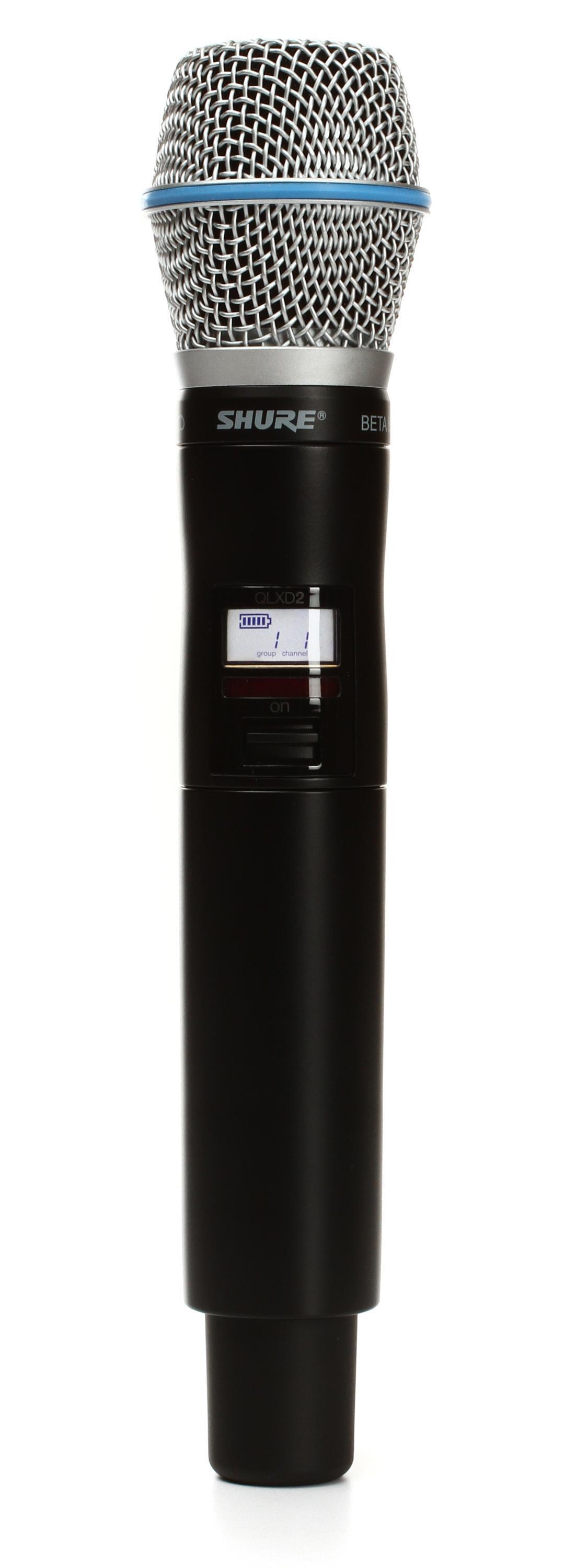 Shure QLXD2/BETA87C Wireless Handheld Microphone Transmitter