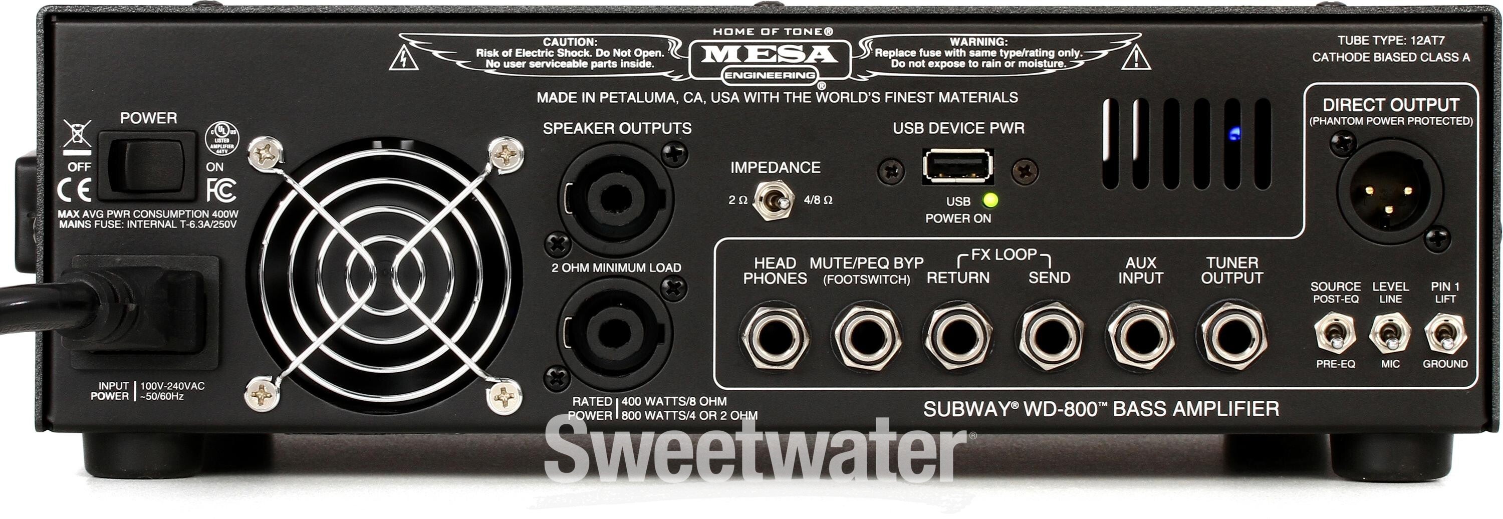 Mesa/Boogie Subway WD-800 Lightweight Hybrid 800-watt Bass Head 