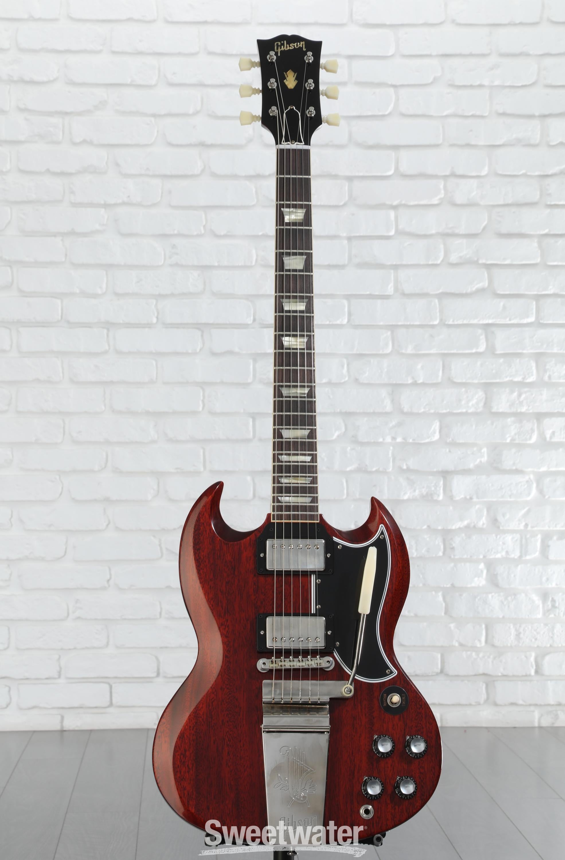 Gibson Custom Shop 1964 SG Standard Silver Fox VOS w/Maestro