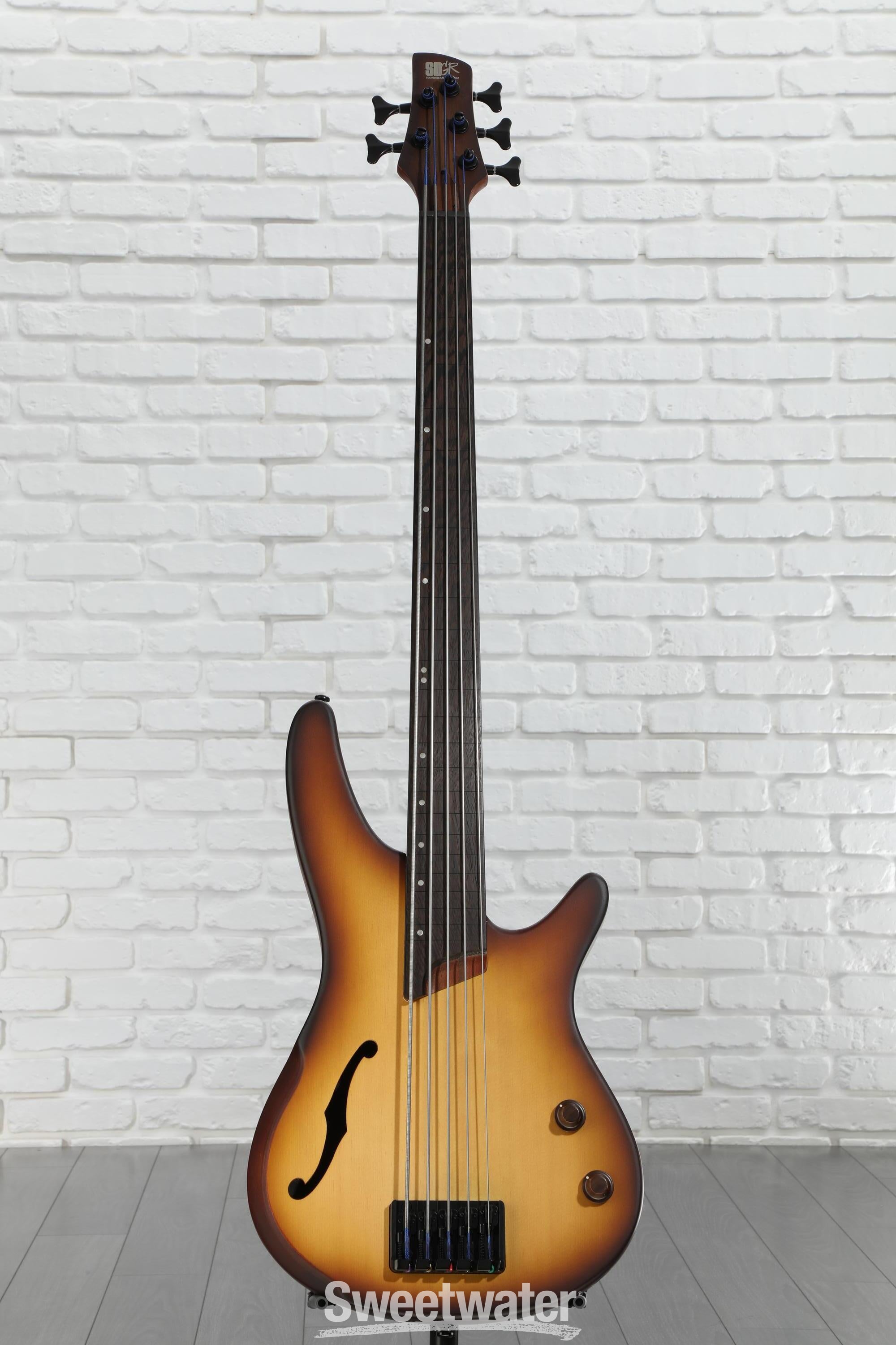 Ibanez SRH505F 5弦 フレットレスベース　5弦べース Ibanez SRH505F Fretless Bass Guitar - Natural Browned Burst