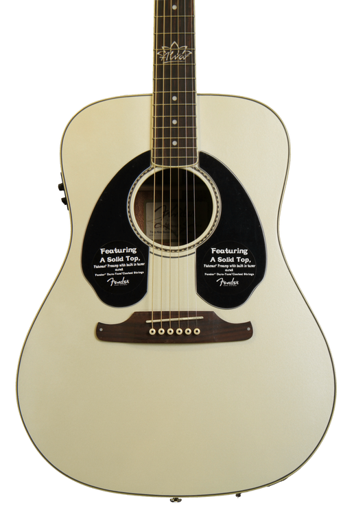 Fender Tony Alva White Lotus Sonoran SCE - with Skateboard
