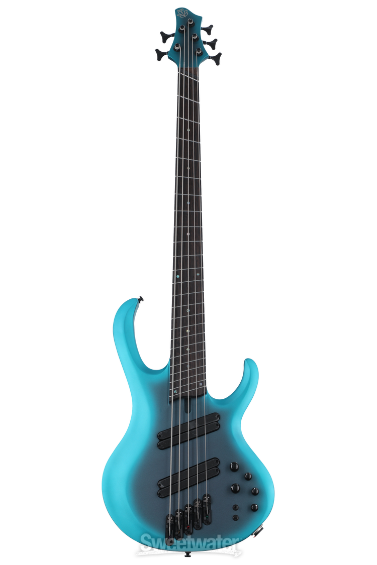Ibanez BTB605MS Bass Guitar - Cerulean Aura Burst Matte | Sweetwater