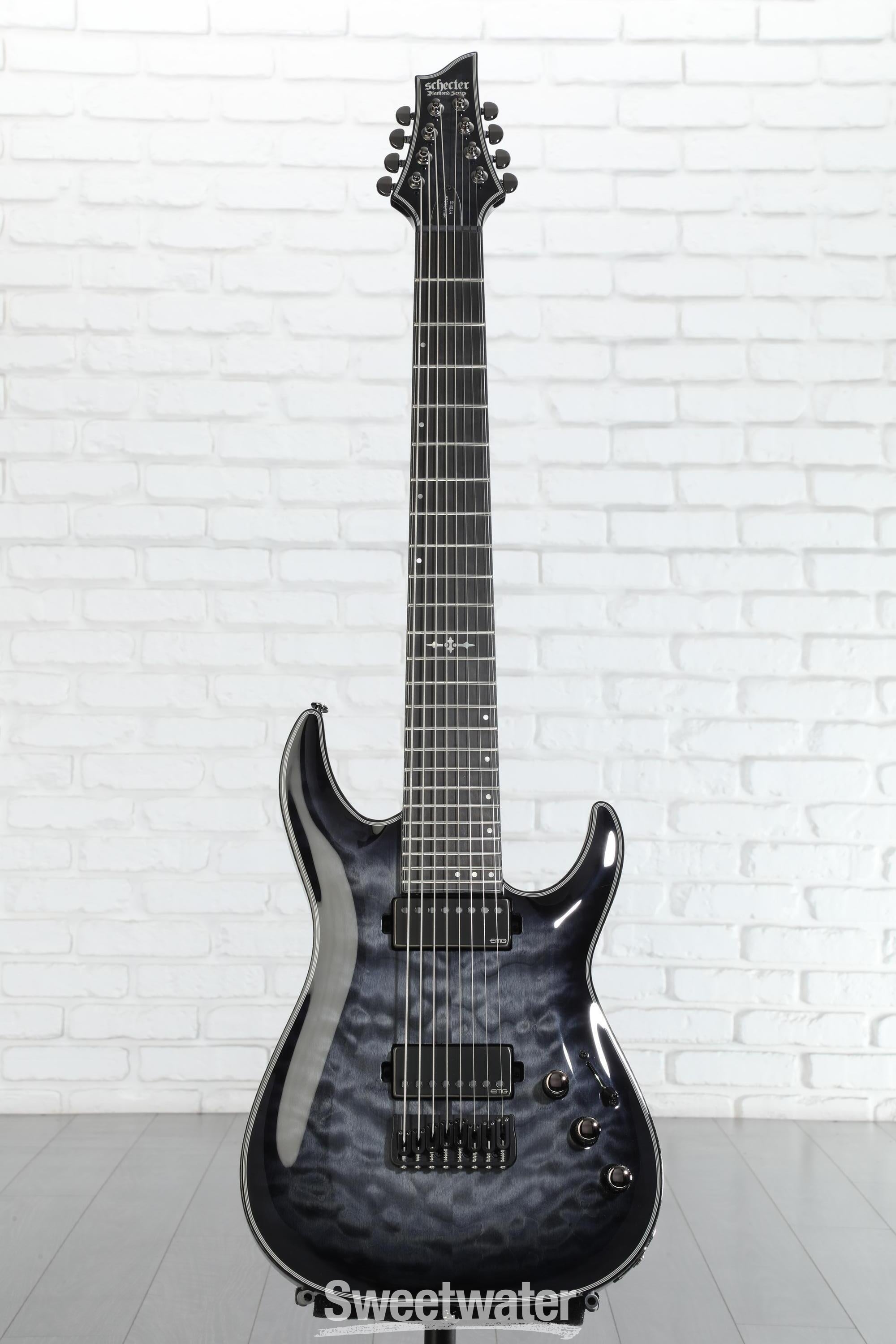 Schecter Hellraiser Hybrid C-8 Electric Guitar - Trans Black Burst