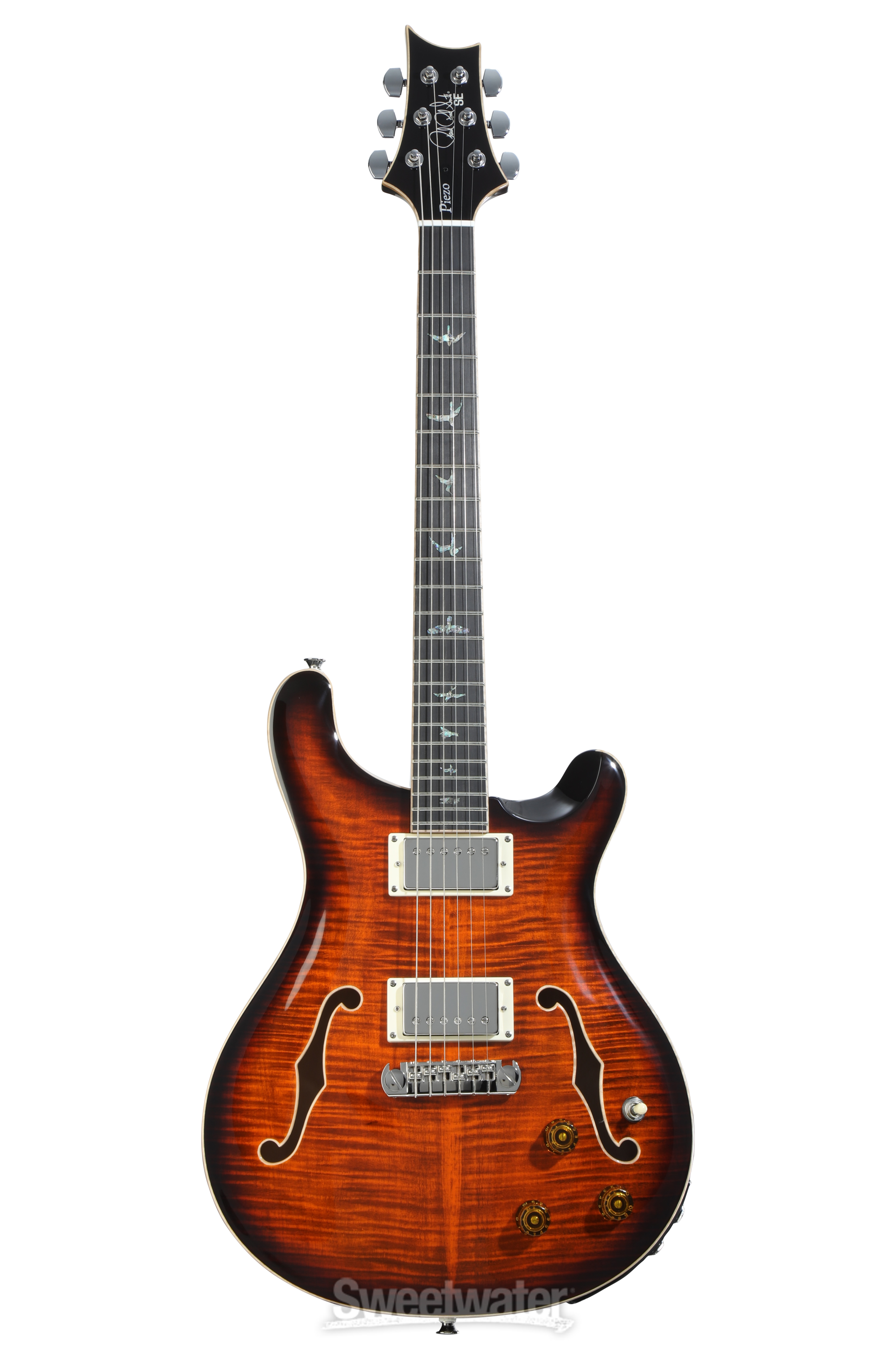 PRS SE Hollowbody II Piezo Electric Guitar - Orange Tiger