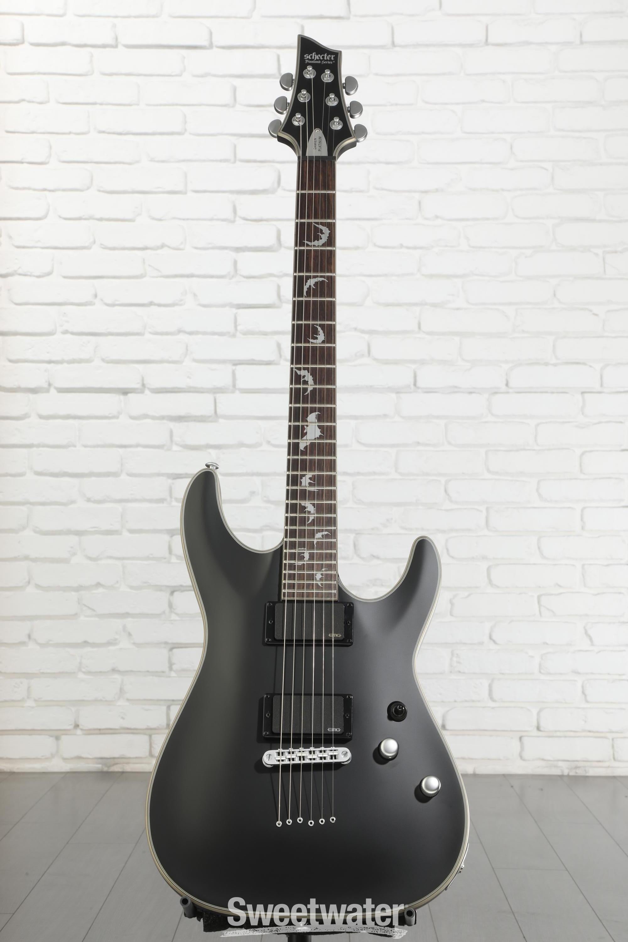Schecter Damien Platinum 6 Electric Guitar - Satin Black | Sweetwater