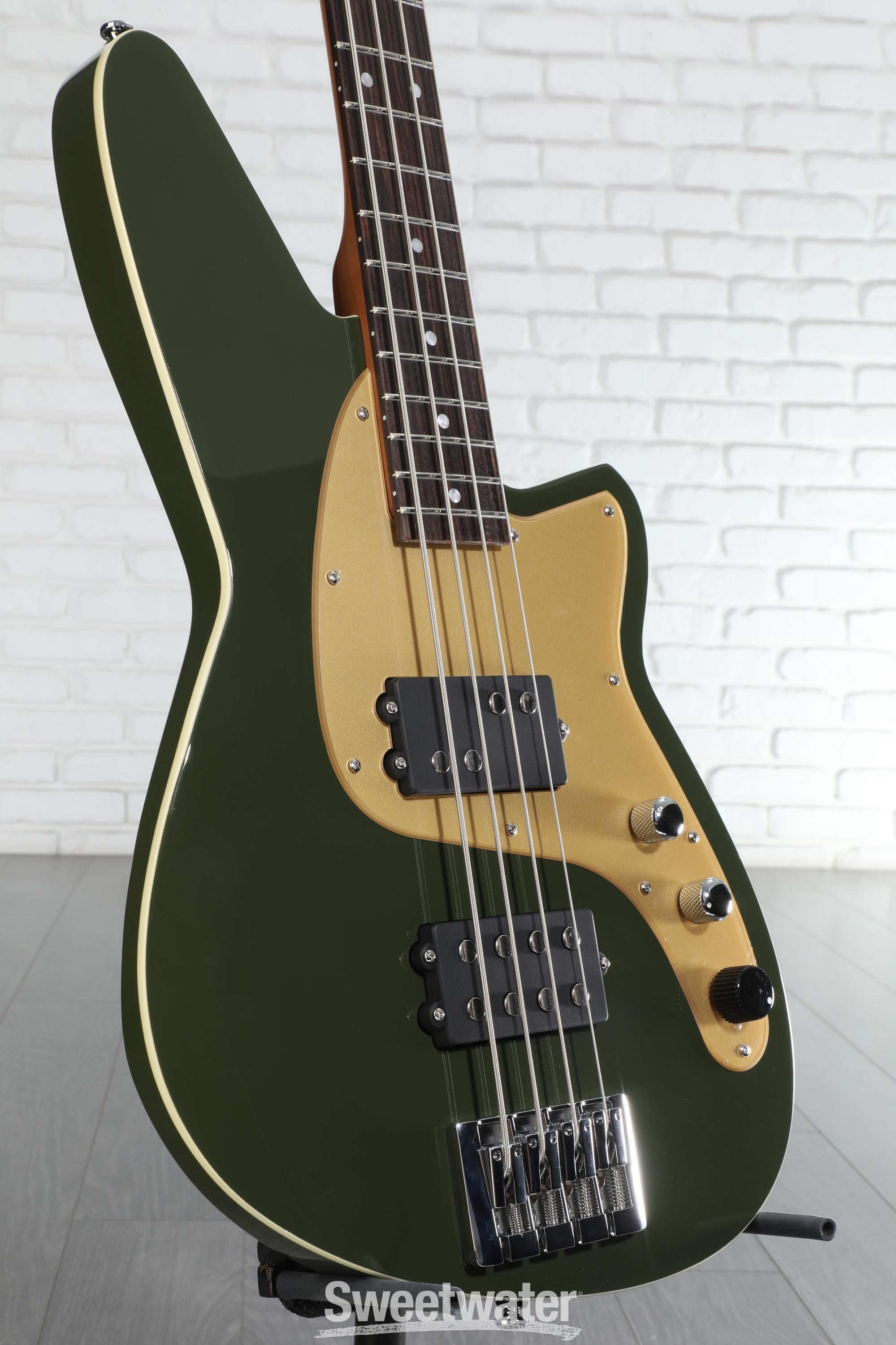 Reverend Mercalli 4 Electric Bass Guitar - Army Green | Sweetwater