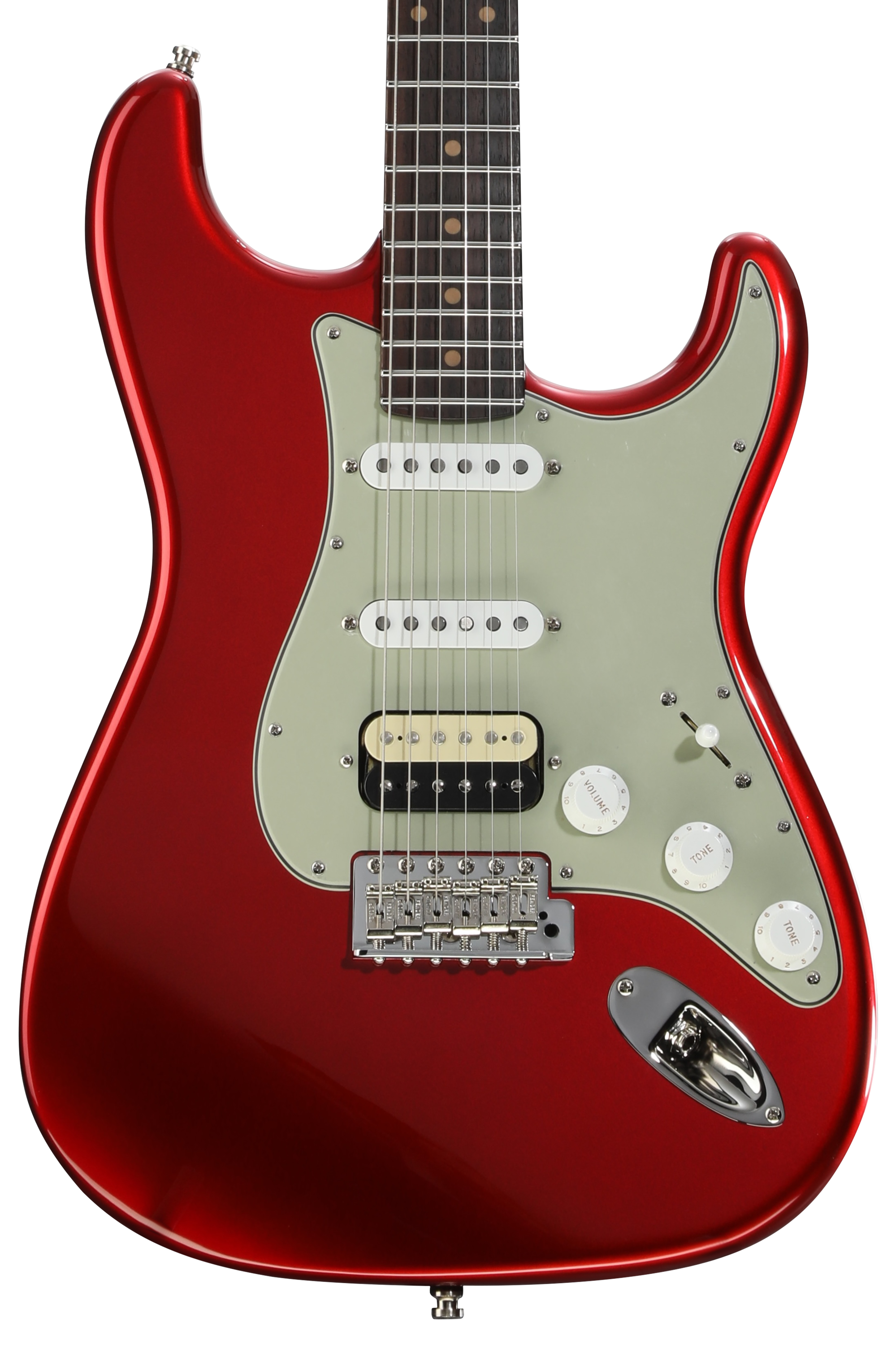 Photo of Fender Custom Shop Team Built GT11 HSS Stratocaster NOS Electric Guitar - Candy Apple Red, Sweetwater Exclusive