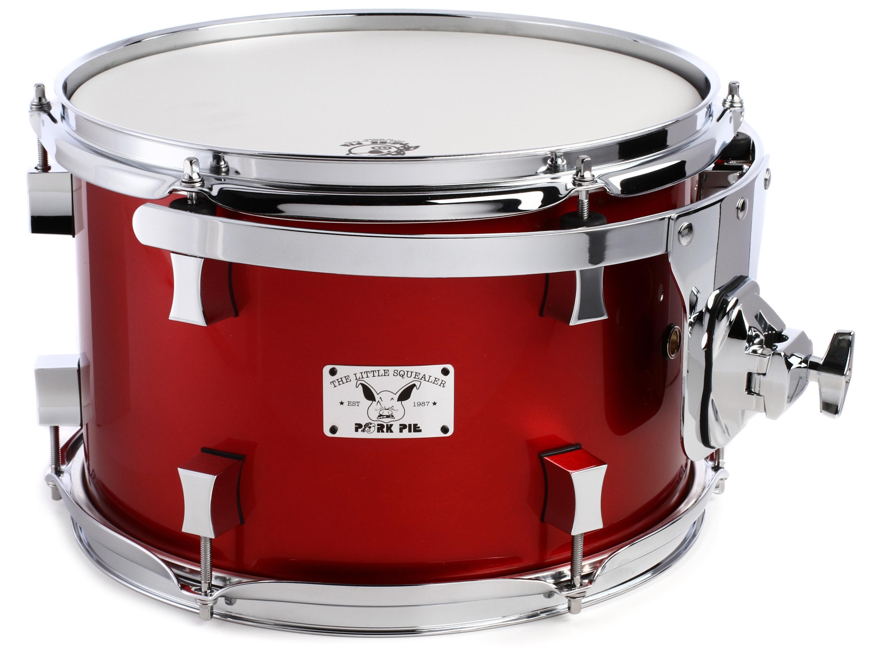 Photo of Pork Pie Percussion Little Squealer Mounted Tom - 8 x 12 inch - Firethorn Red Lacquer