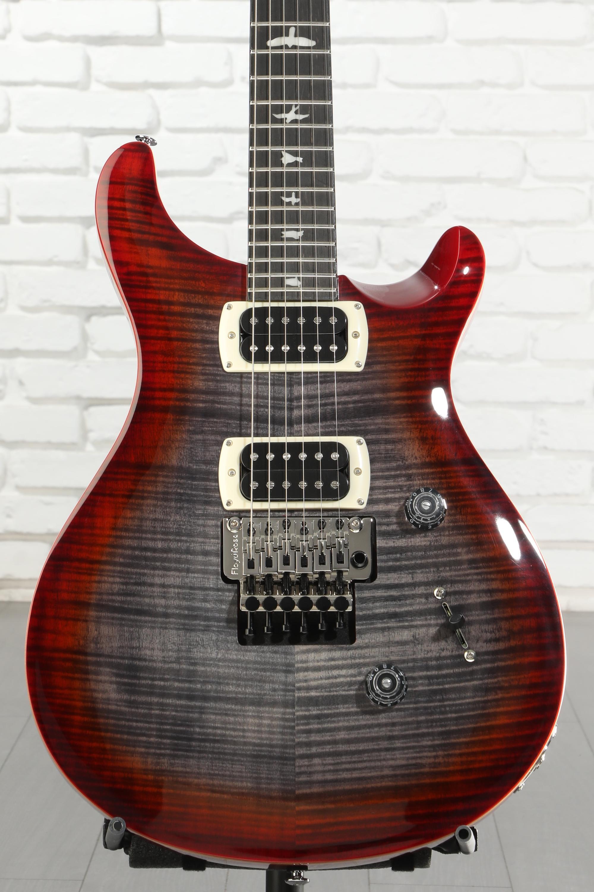 PRS SE Custom 24 Floyd Electric Guitar - Charcoal Cherry Burst