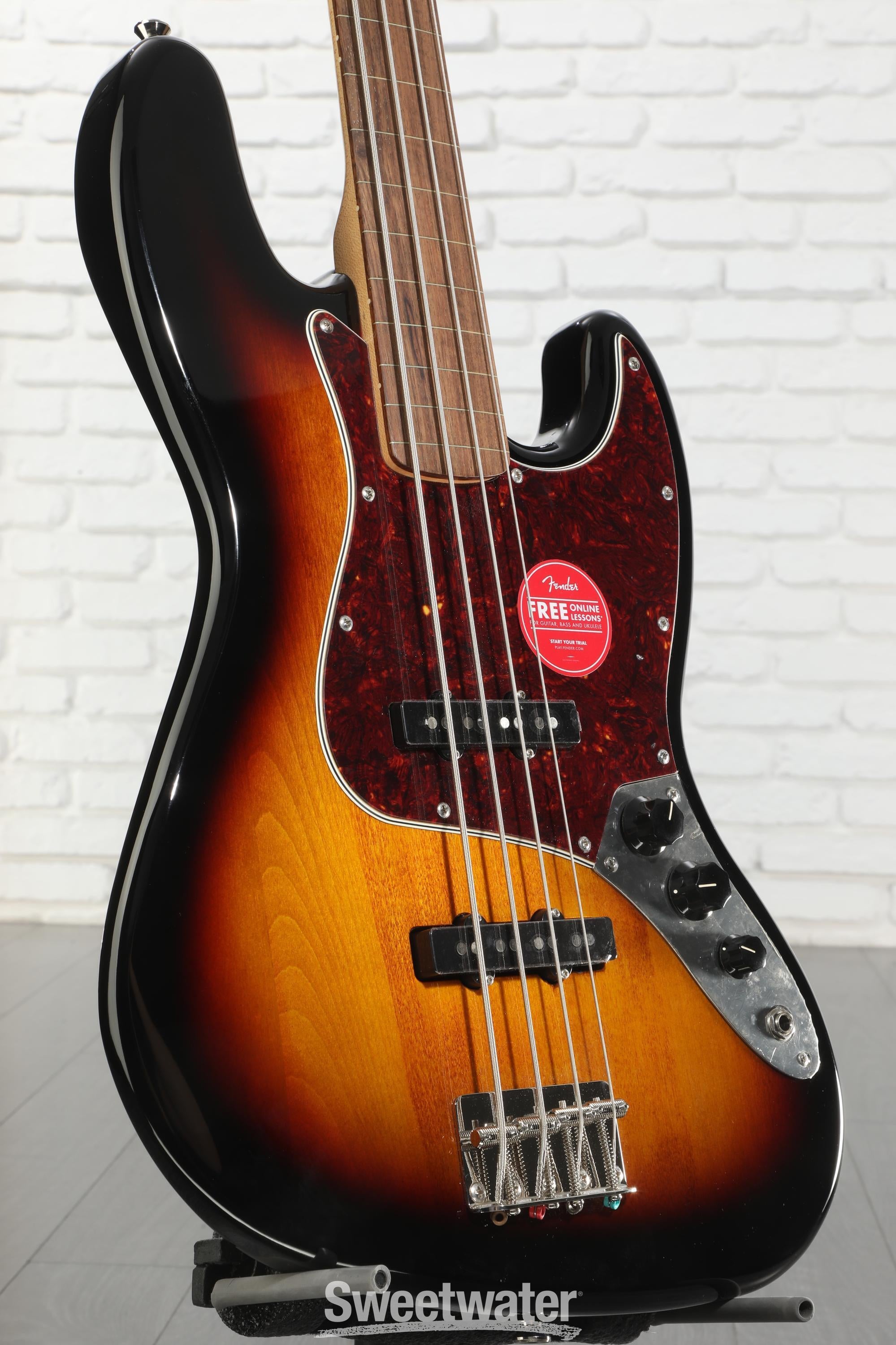 【10439】 Squier Fretless Jazz Bass Squier Classic Vibe '60s Fretless Jazz Bass - 3-Tone