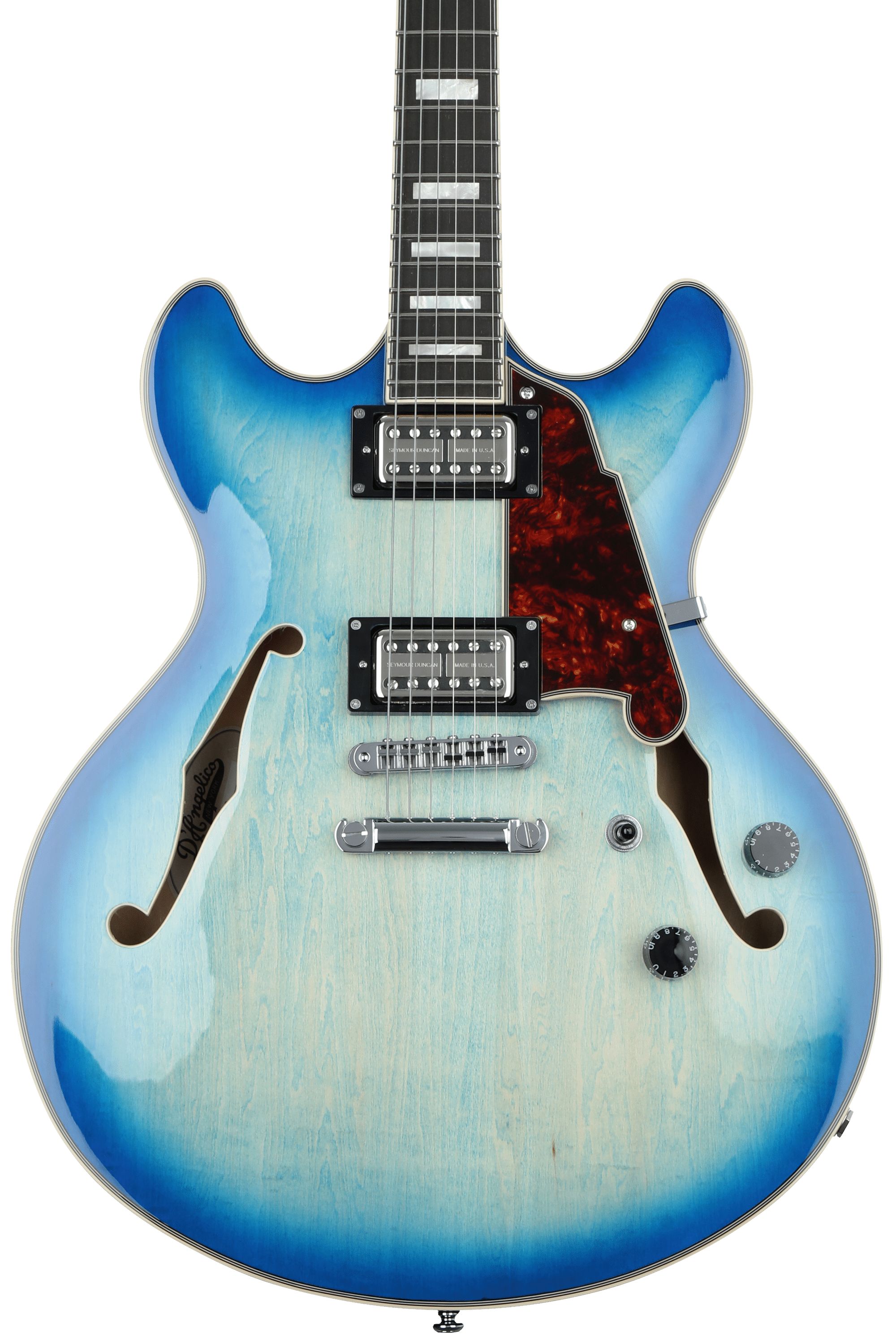 D'Angelico Premier DC XT Semi-hollowbody Electric Guitar - Blue 