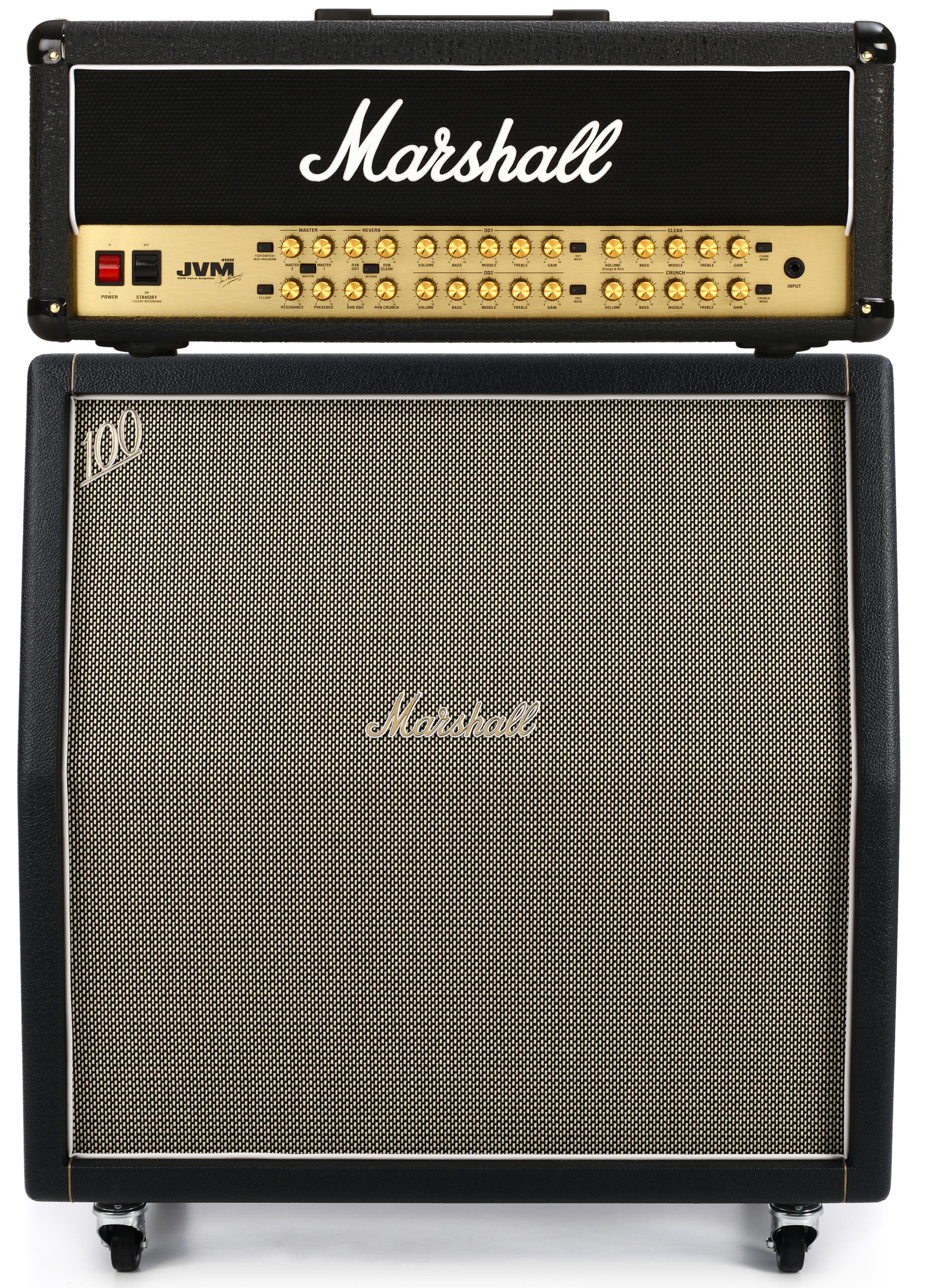 Marshall JVM410H 100-watt 4-channel Tube Head and 1960AHW 120-watt