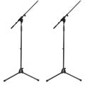 Photo of K&M Microphone Stand with Telescoping Boom Arm (2 Pack) - Black