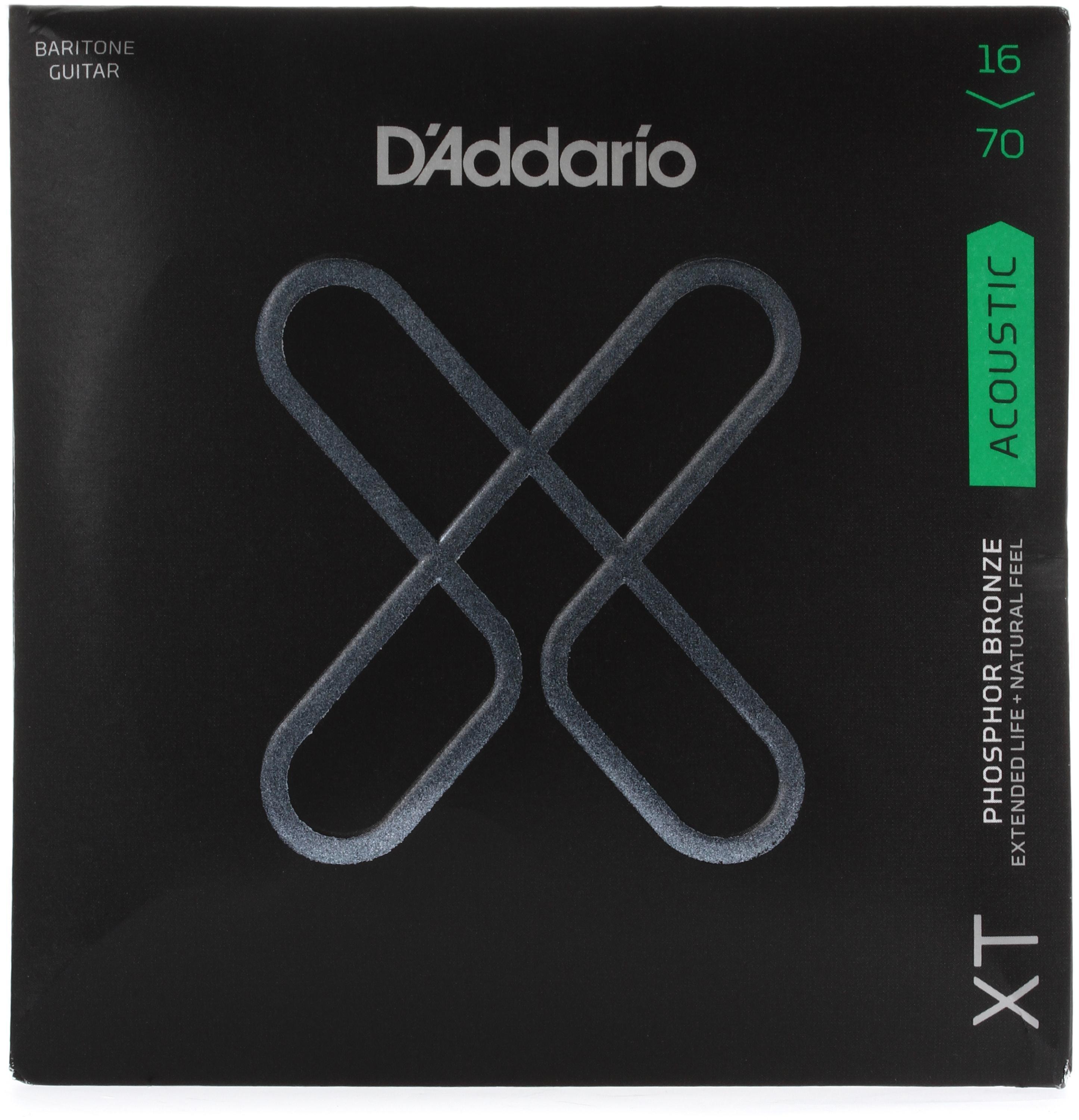Photo of D'Addario XTAPB1670 XT Phosphor Bronze Coated Baritone Acoustic Guitar Strings - .016-.070 Medium