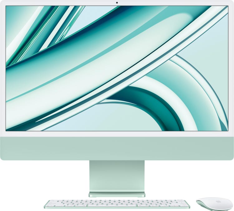 Apple 2021 iMac All in one Desktop Computer with M1 chip: 8-core CPU,  7-core GPU, 24-inch Retina Display, 8GB RAM, 256GB SSD Storage, Matching