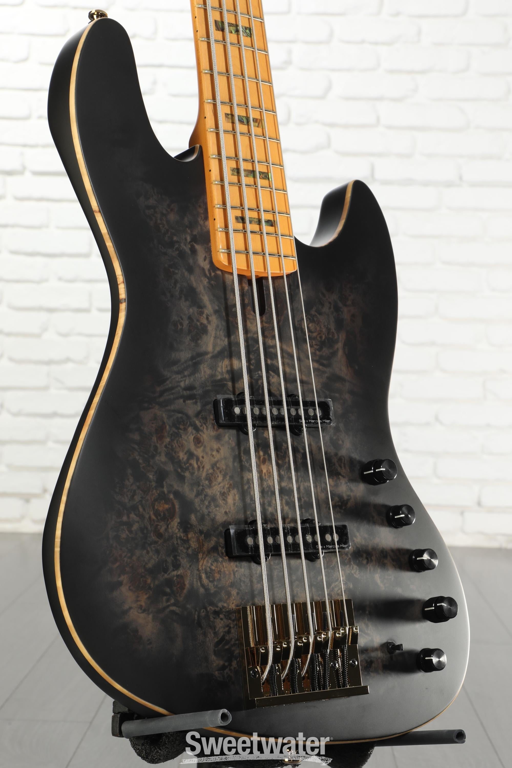 Sire Marcus Miller V10 5-string Bass Guitar - Trans Black Satin