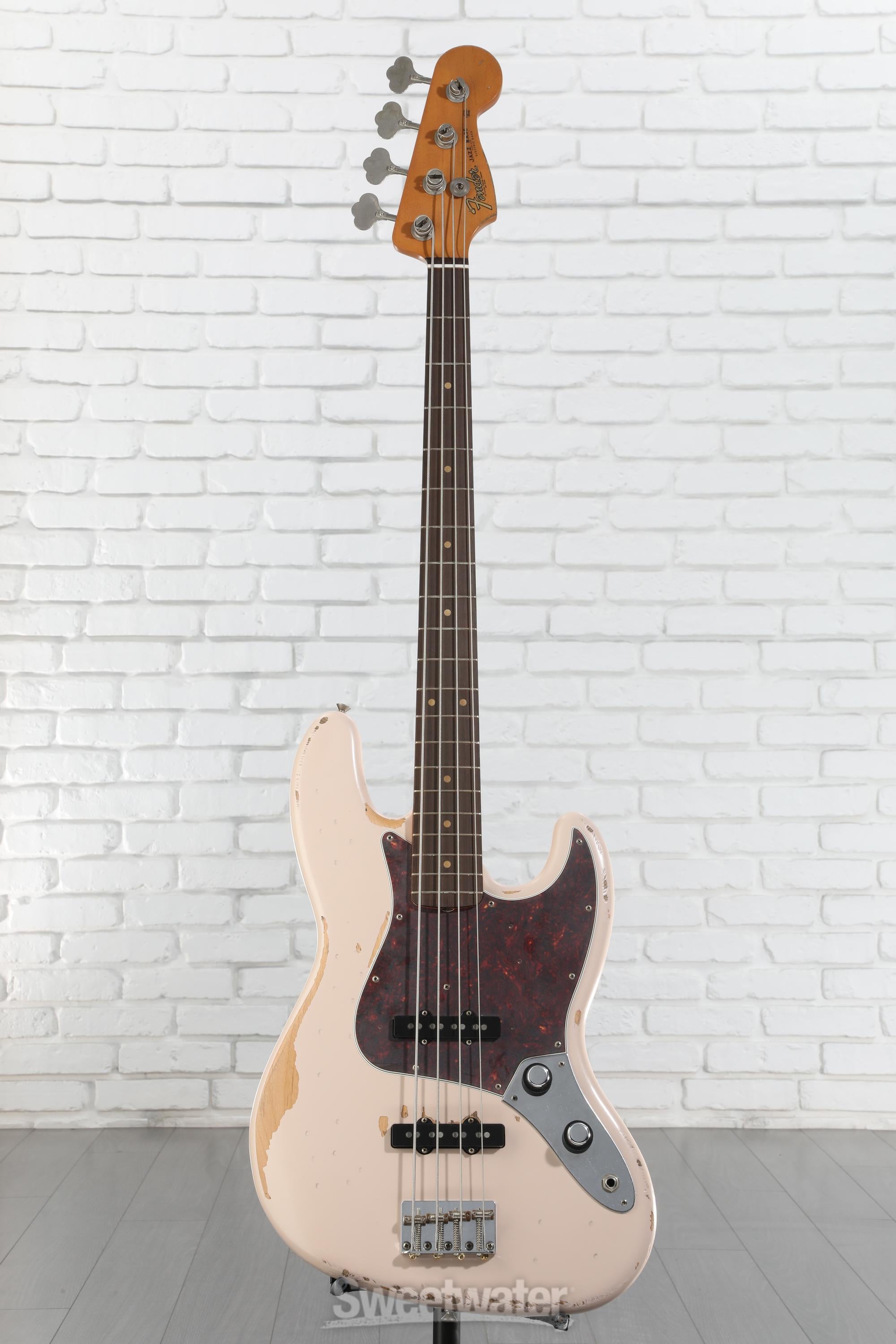 FENDER フェンダー Flea JazzBass Road Worn Fender Flea Jazz Bass - Shell Pink, Road Worn | Sweetwater