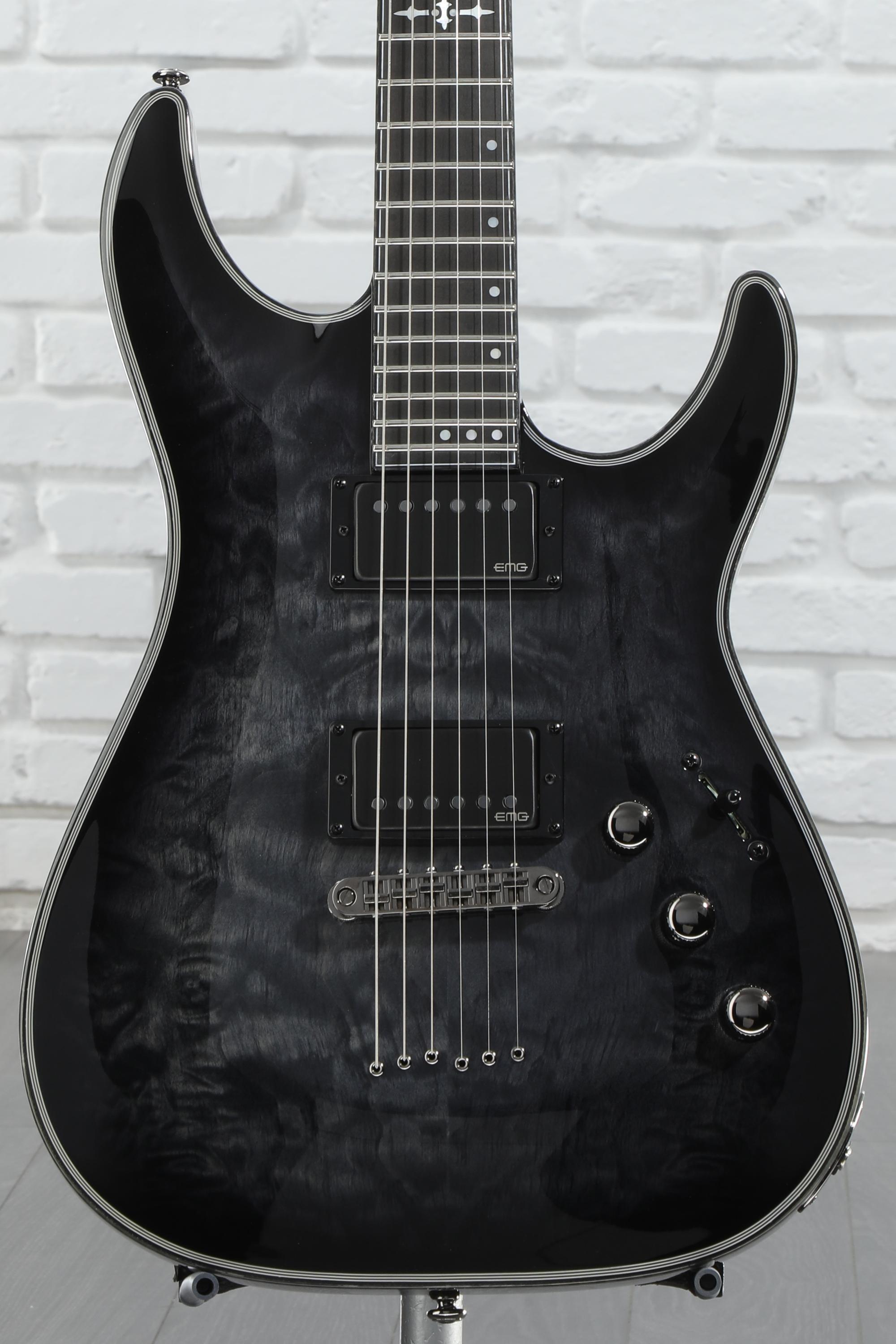 Schecter Hellraiser Hybrid C-1 FR - Trans Black Burst