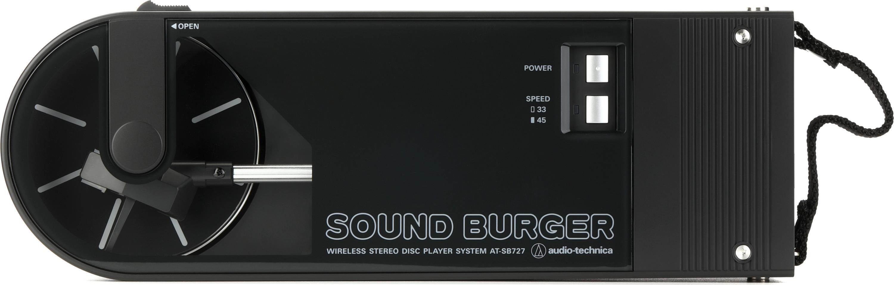 Audio-Technica Sound Burger Portable Bluetooth Turntable - Black