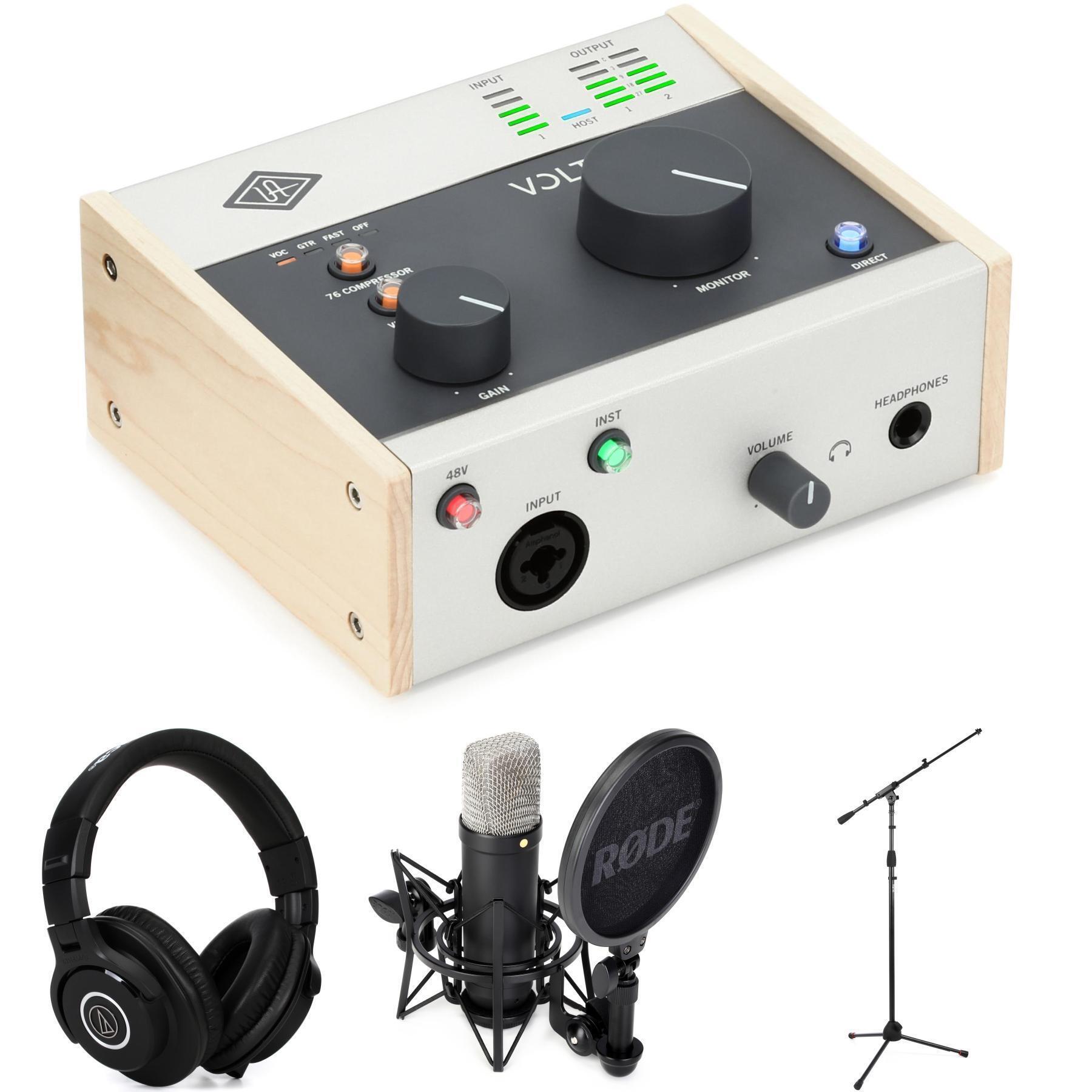 Universal Audio Volt 176 USB-C Audio Interface and Headphones