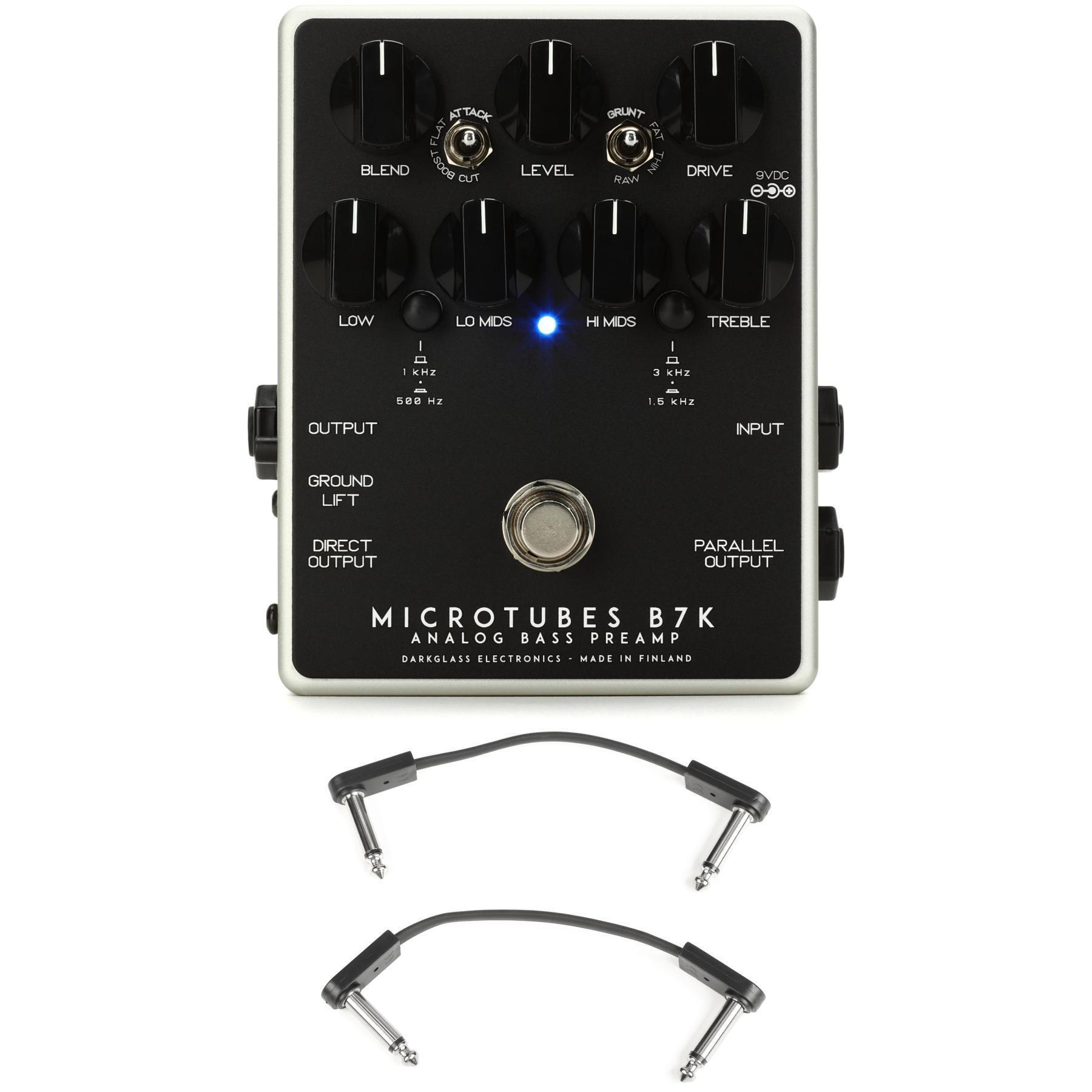 Darkglass Microtubes B7K V2 Bass Preamp Pedal with EBS Patch Cables |  Sweetwater