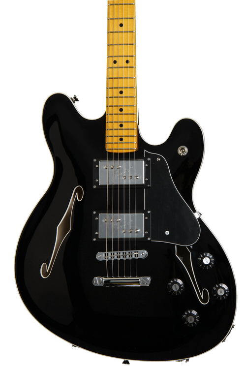 Fender Modern Player Starcaster - Black | Sweetwater Fender Modern Player Starcaster - Black | Sweetwater
