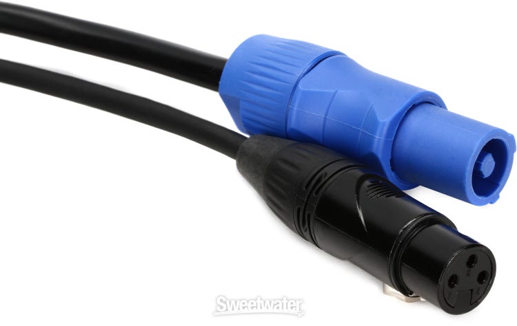 Accu-Cable AC3PPCON6 Combination 3-pin DMX & Locking Power Link Cable - 6  foot