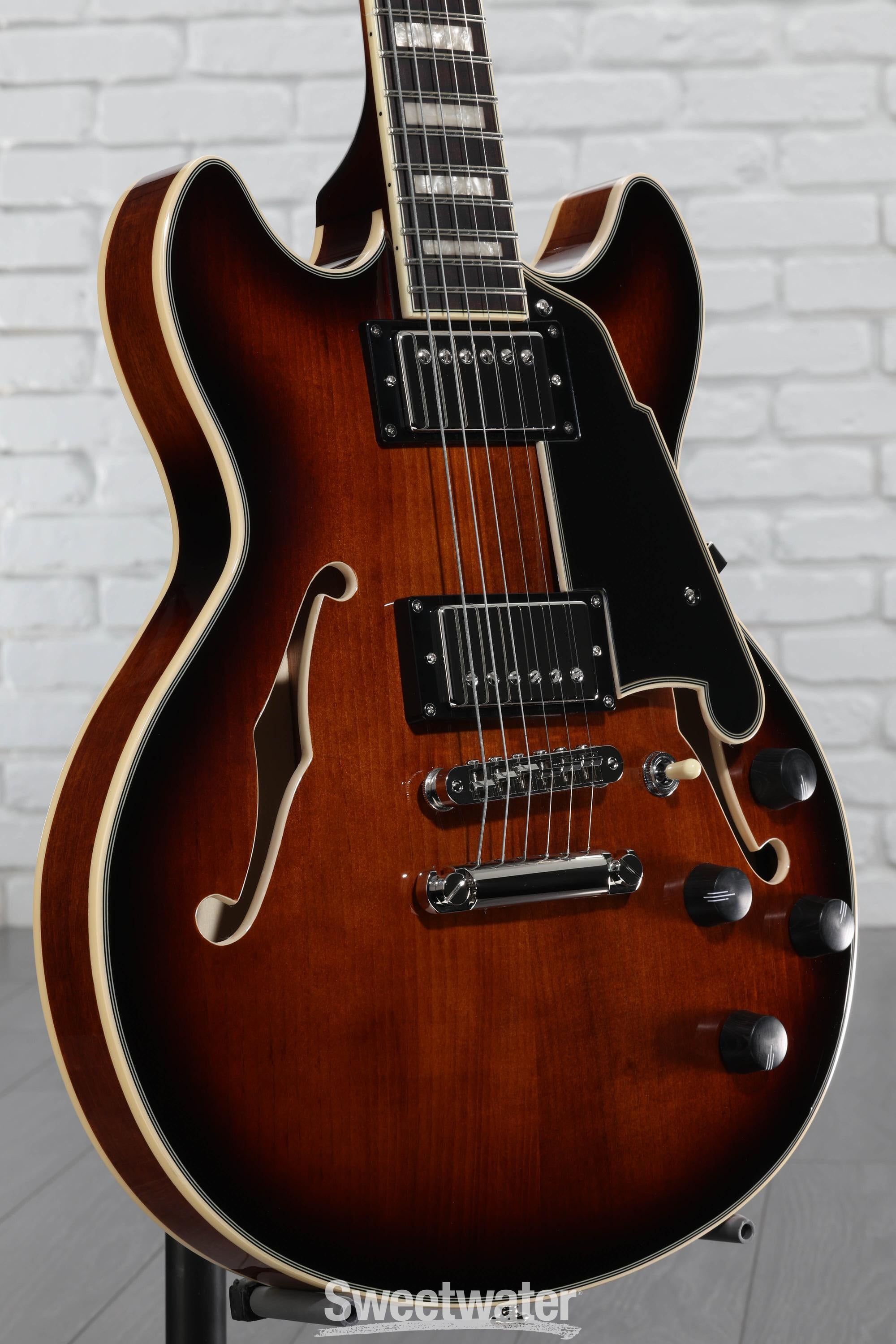D'Angelico Premier Mini DC Electric Guitar - Brown Burst