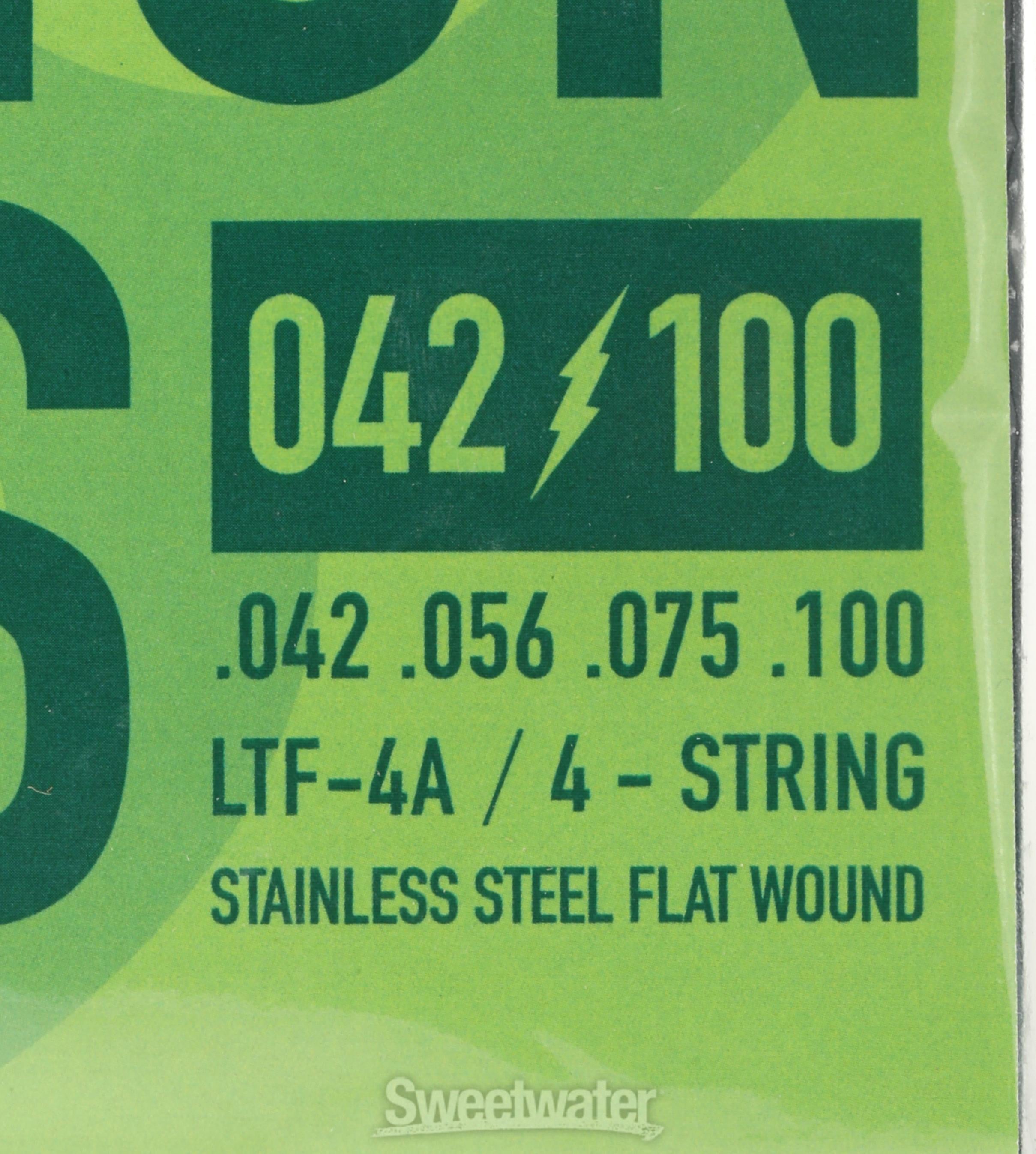 La Bella LTF 4A Low Tension Flexible Flats Bass Guitar Strings .042 .100