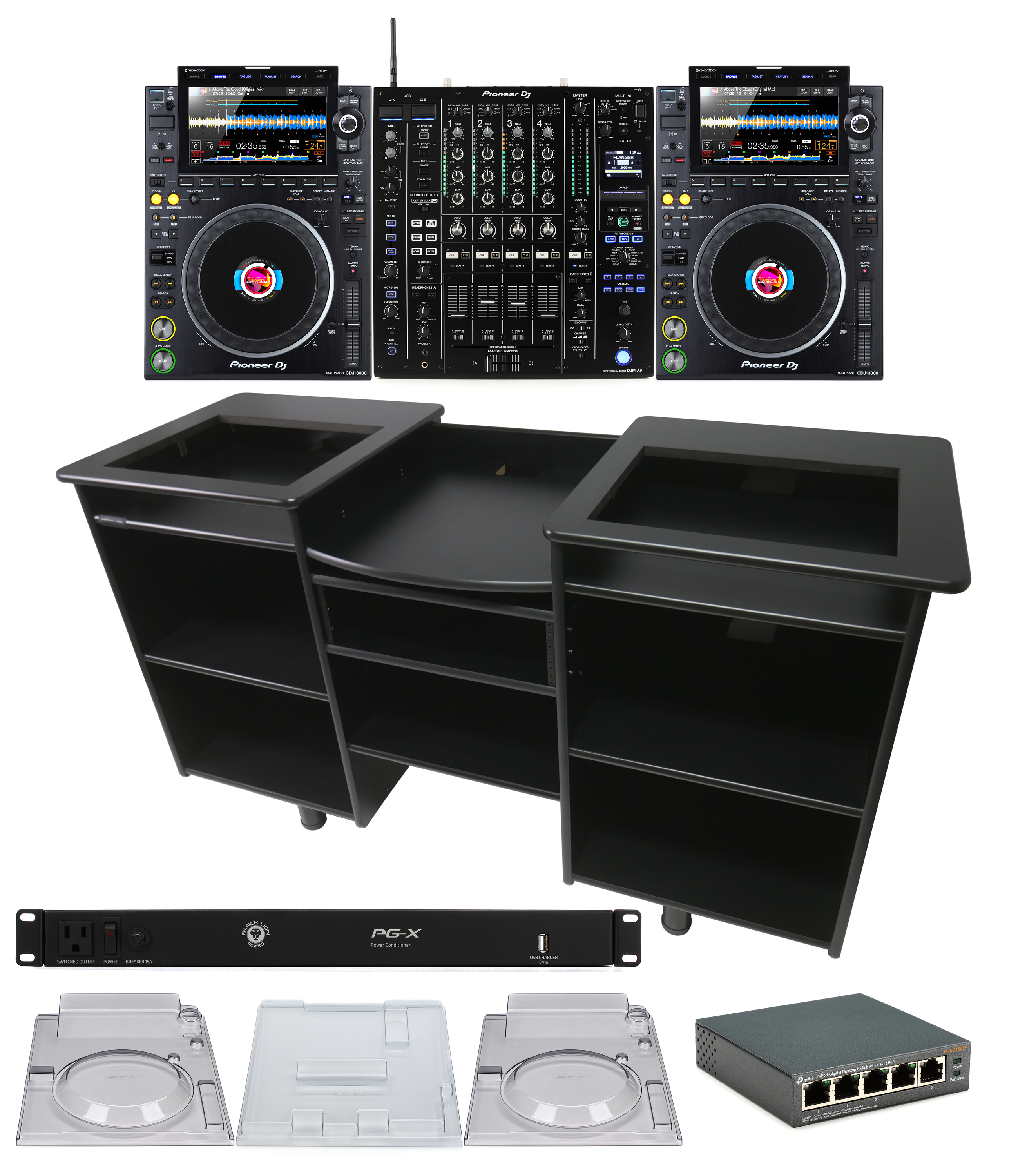 RAB Audio ProRak DJ Suite with Pioneer DJ DJM-A9 and CDJ-3000 Bundle