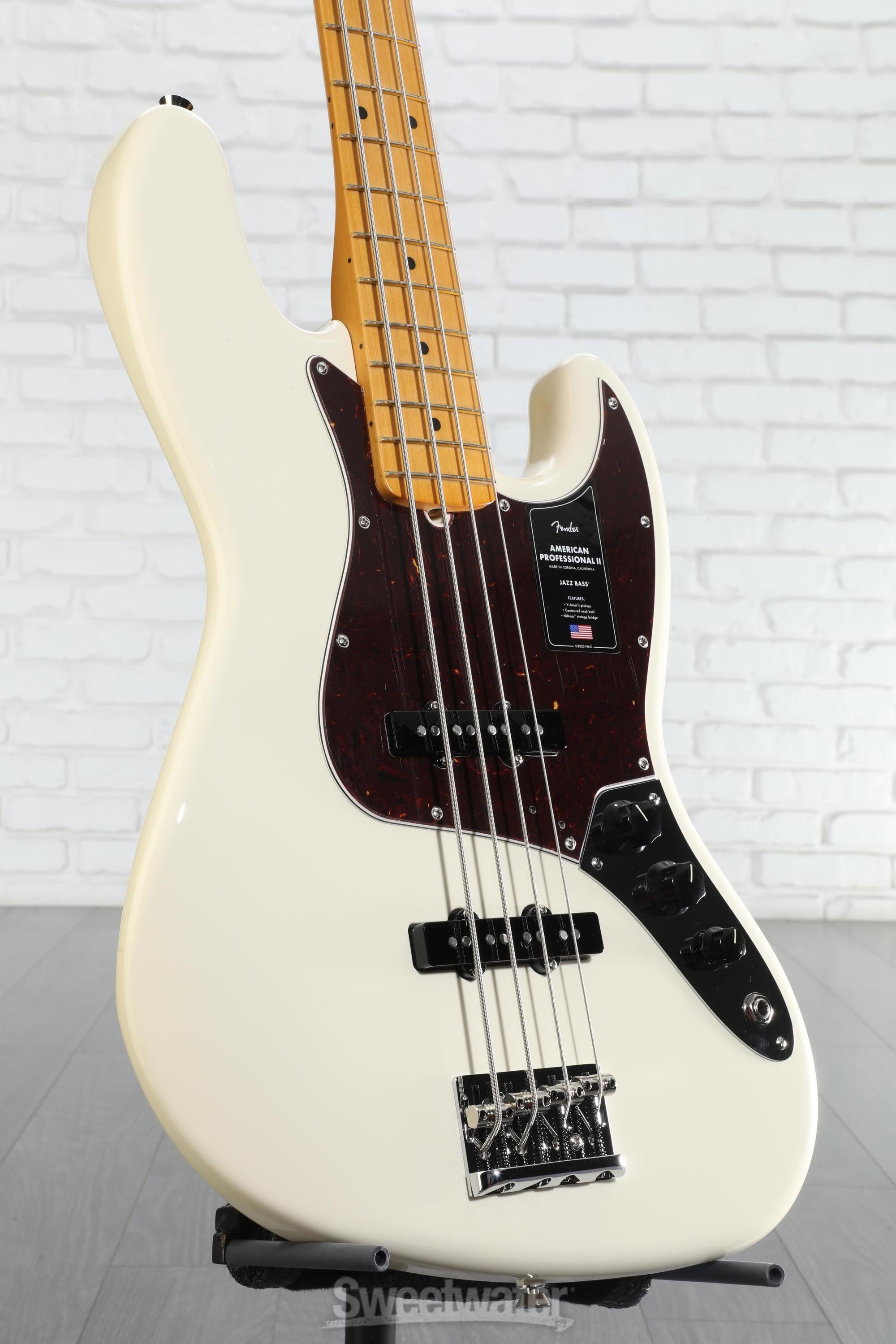 ベース Fender AM PRO II JB RW Fender American Professional II Jazz Bass - Olympic White