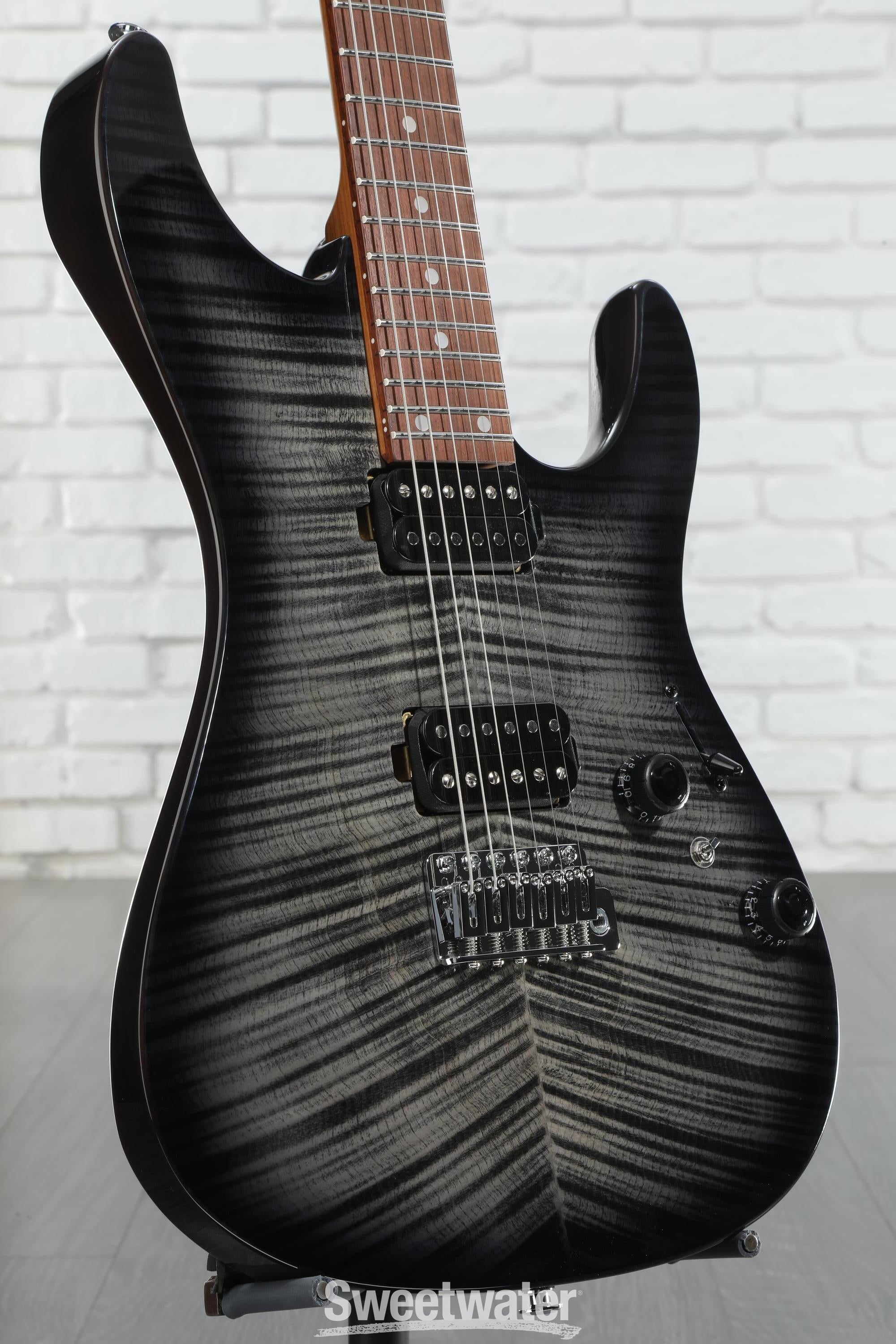 超人気ブティック Ibanez Standard AZ24S1F Electric Guitar - Transparent Black ギター