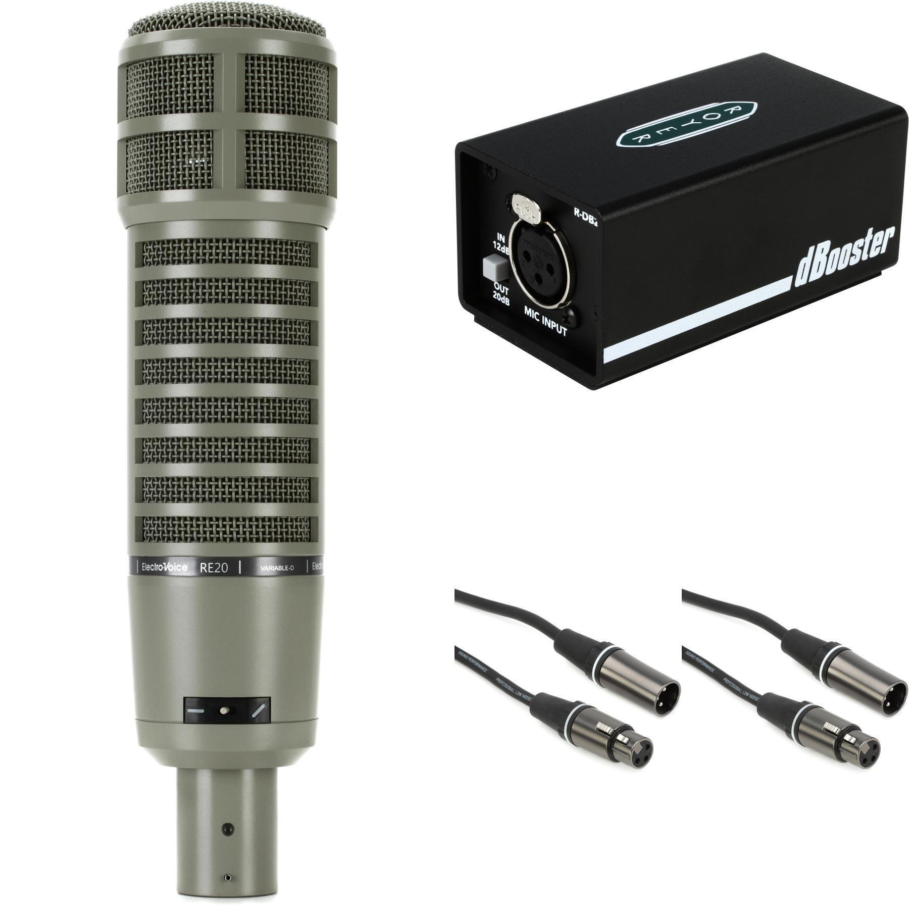Electro-Voice RE20 Broadcast Microphone with Cloudlifter CL-1