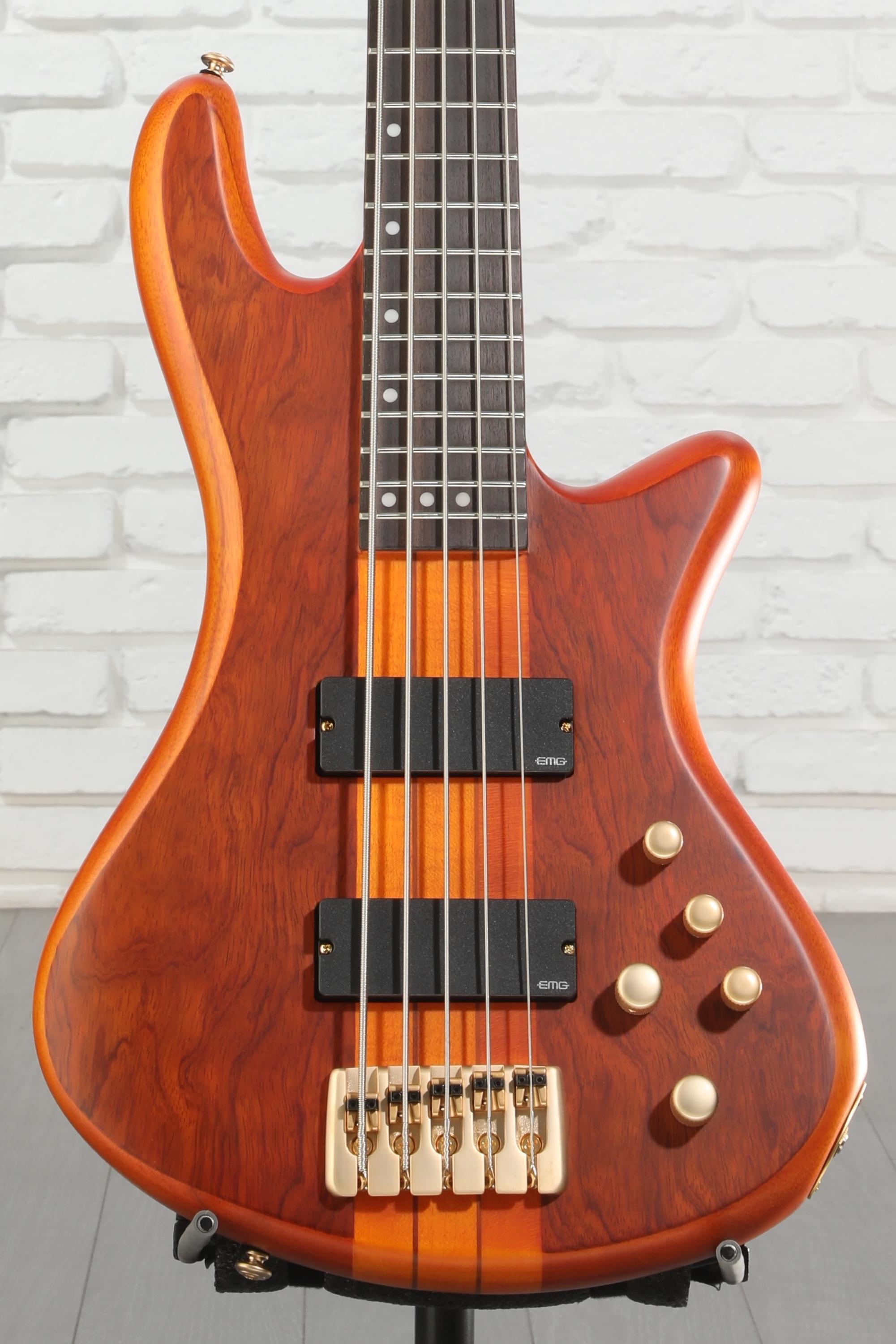 Schecter Stiletto Studio 5 Bass Guitar - Honey Satin | Sweetwater