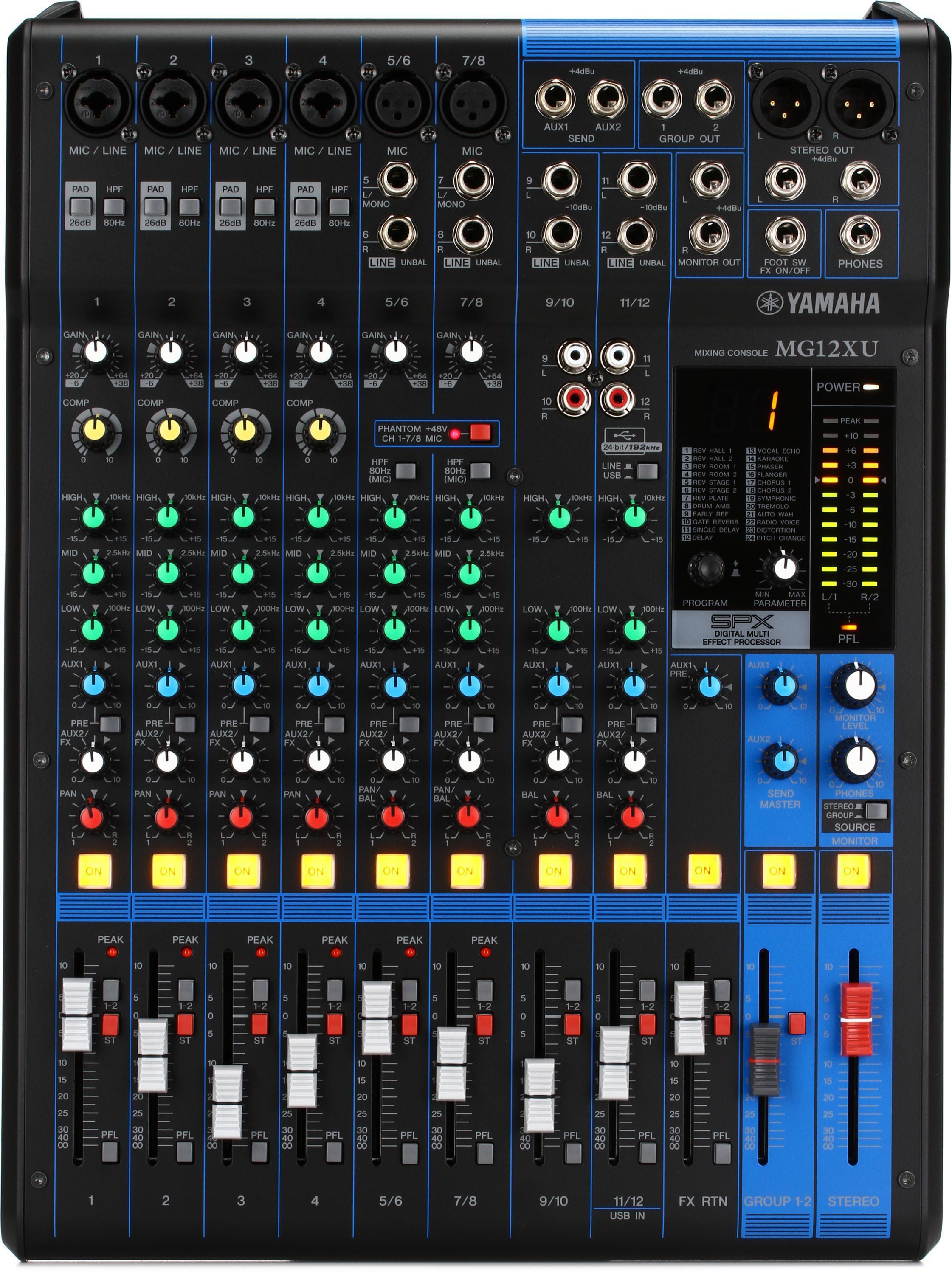 Yamaha MG12XU 12-channel Mixer with USB and Effects | Sweetwater