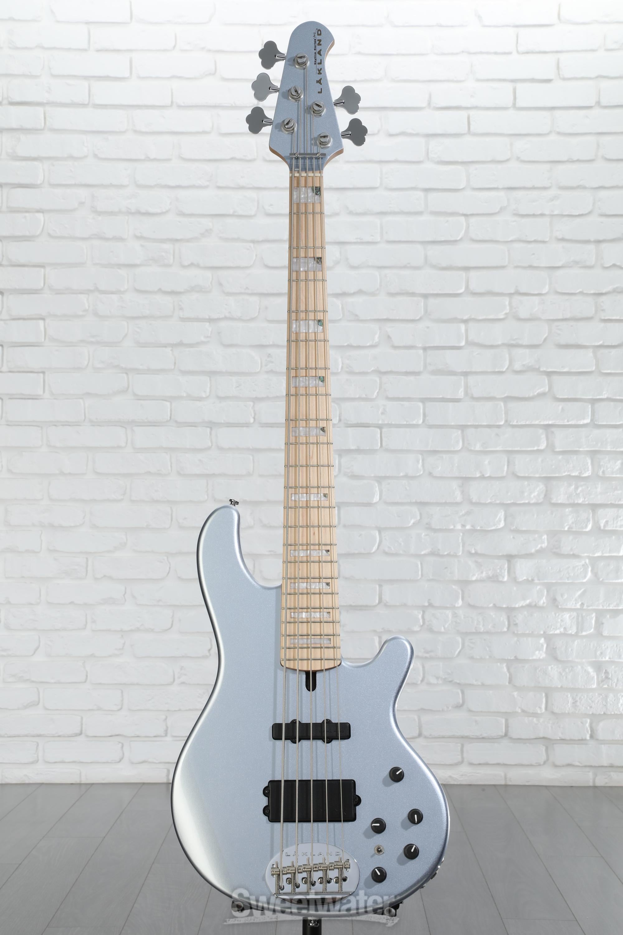 Lakland Skyline 55-02 Custom Bass Guitar - Ice Blue Metallic with Maple Fingerboard