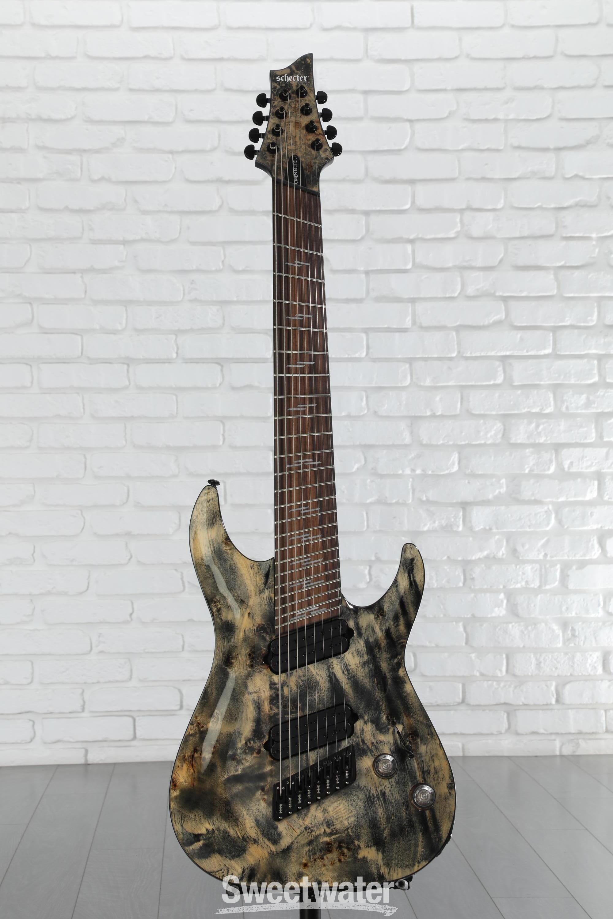 ギター Schecter AD-OMEN-8-L (BLK) Schecter Omen Elite-8 Multiscale 8-string Electric Guitar