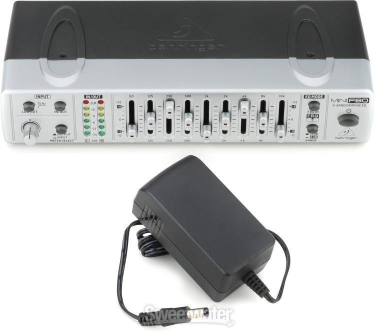 Behringer MINIFBQ FBQ800 9-Band Graphic Equalizer | Sweetwater