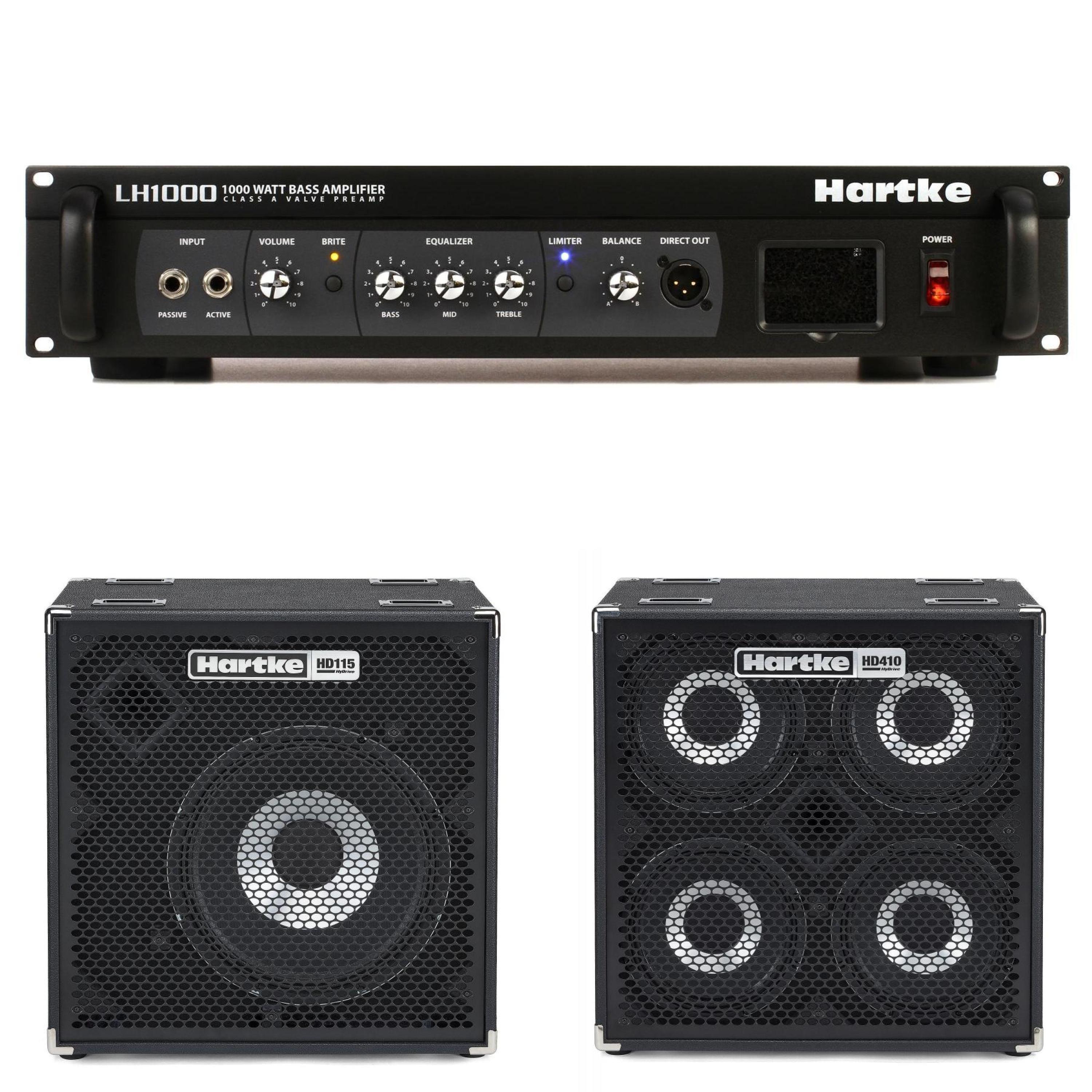 Hartke LH1000 1000-watt Bass Head with 1,000-watt 4x10