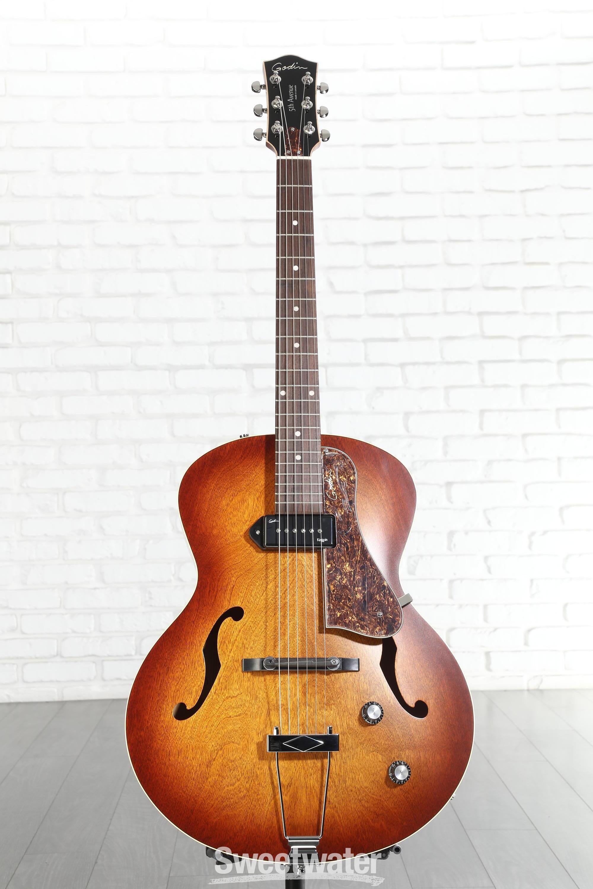 Godin 5th Avenue Kingpin Hollowbody Electric Guitar - Cognac Burst