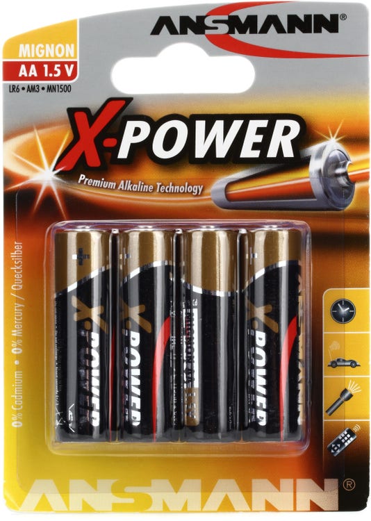 LR6 (AA/MN1500) - Alkaline Batteries Pack of 4