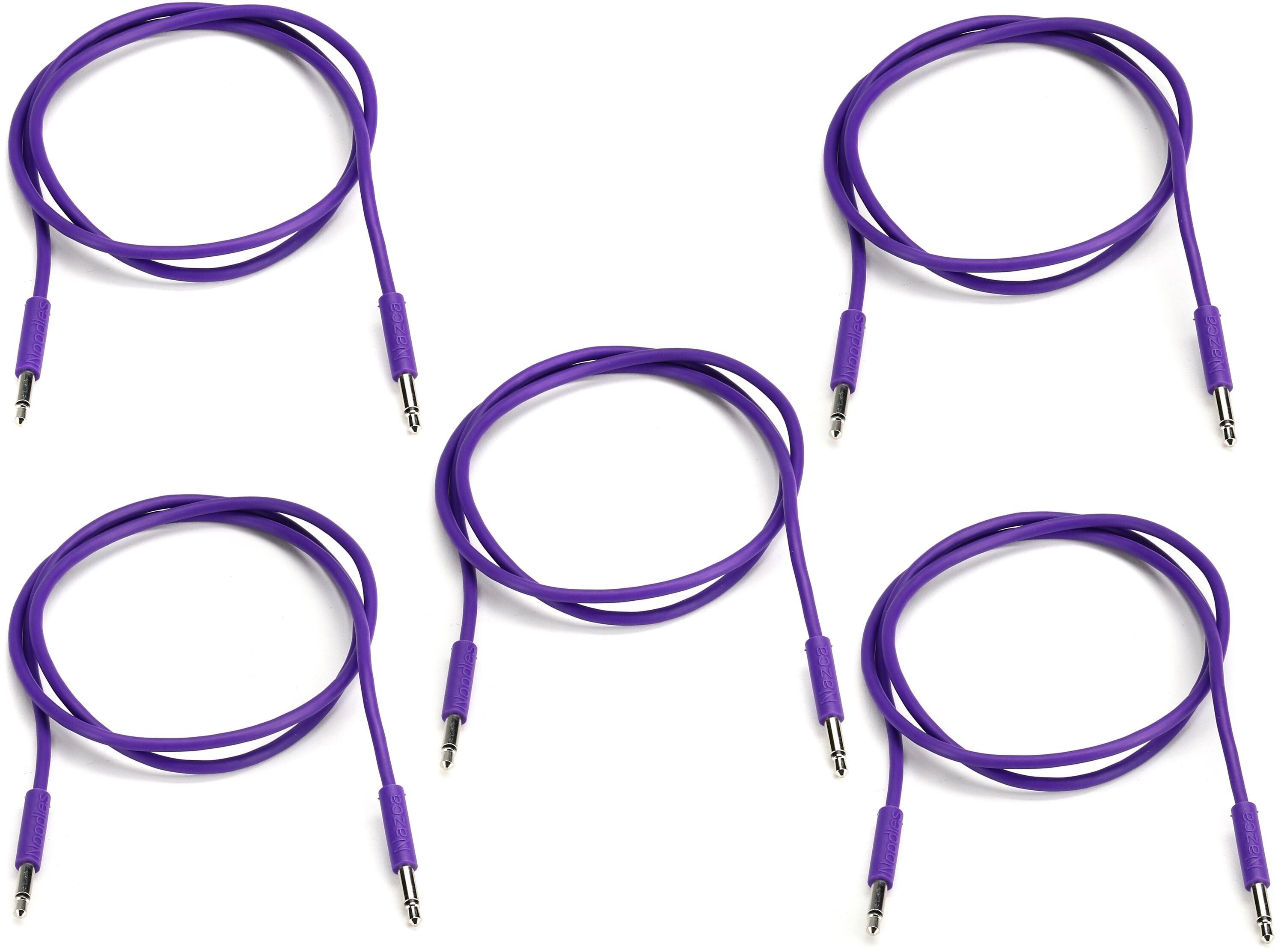 Photo of Nazca Audio Noodles Eurorack Patch Cable 3.5mm TS Male to 3.5mm TS Male - 75cm, Violet