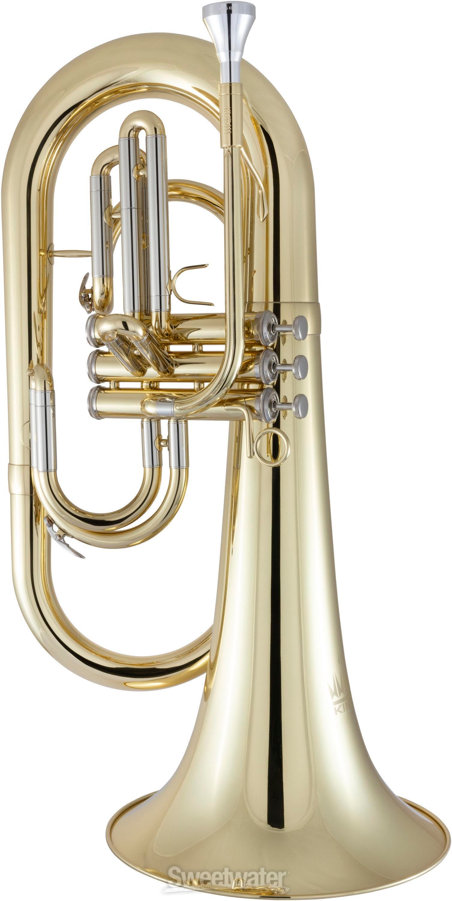 King KME411 Performance Series Marching Euphonium - Clear Lacquer