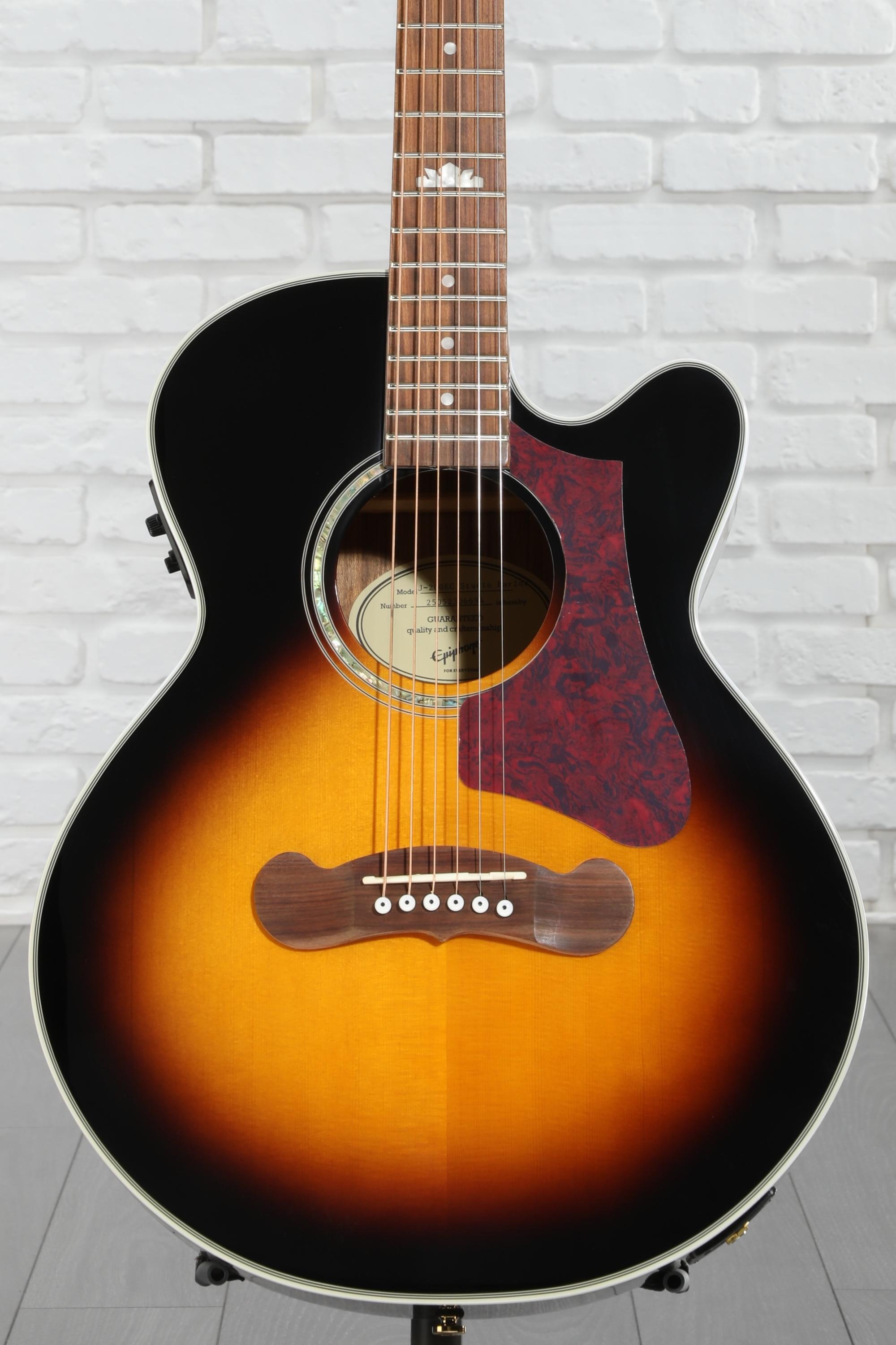 Epiphone J-200 EC Studio Parlor Acoustic-Electric Guitar - Vintage