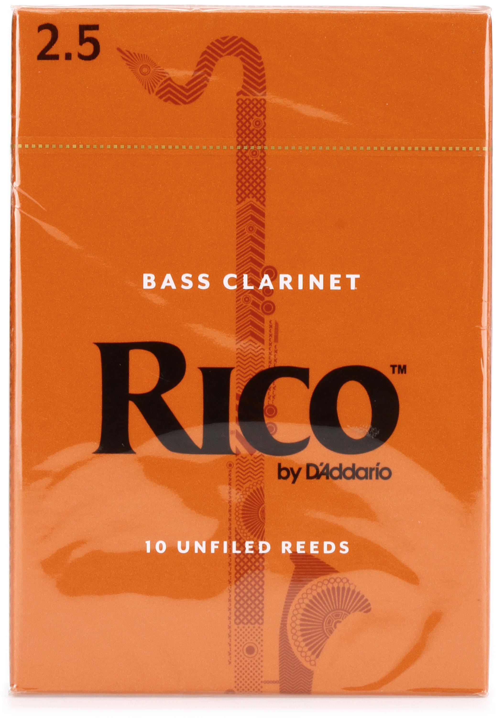 Photo of D'Addario Rico Bass Clarinet Reeds - 2.5 (10-pack)