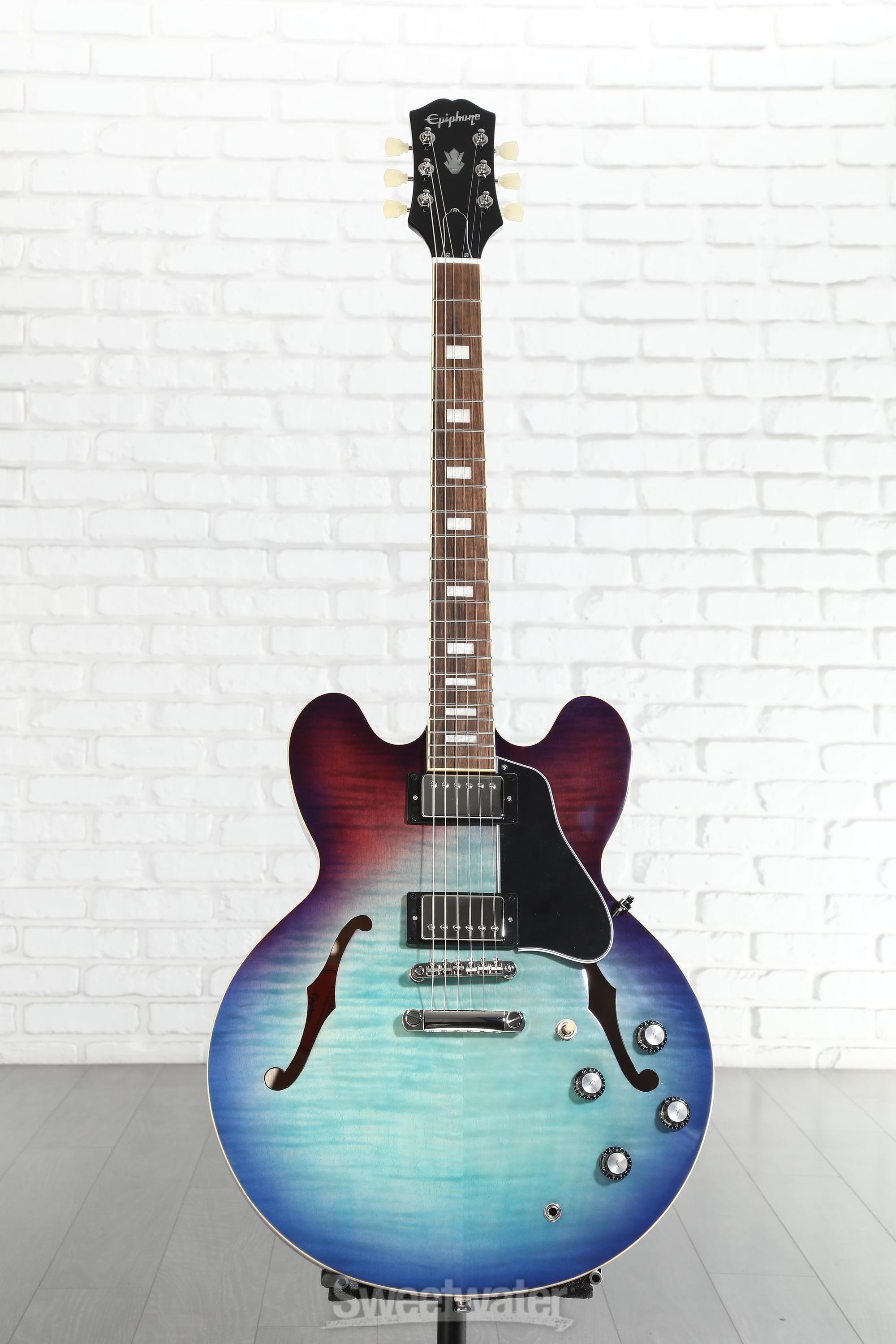 Epiphone ES-335 Figured Semi-hollowbody - Blueberry Burst | Sweetwater