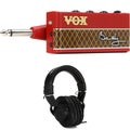Photo of Vox Brian May amPlug Headphone Guitar Amp and Audio-Technica ATH-M20x Headphones